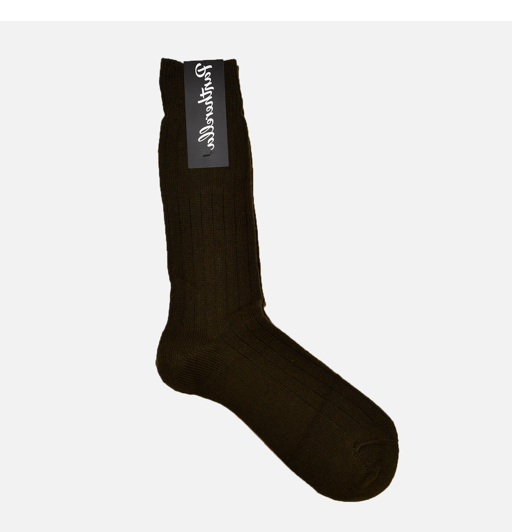 Pantherella Waddington cashmere socks Moss Green
