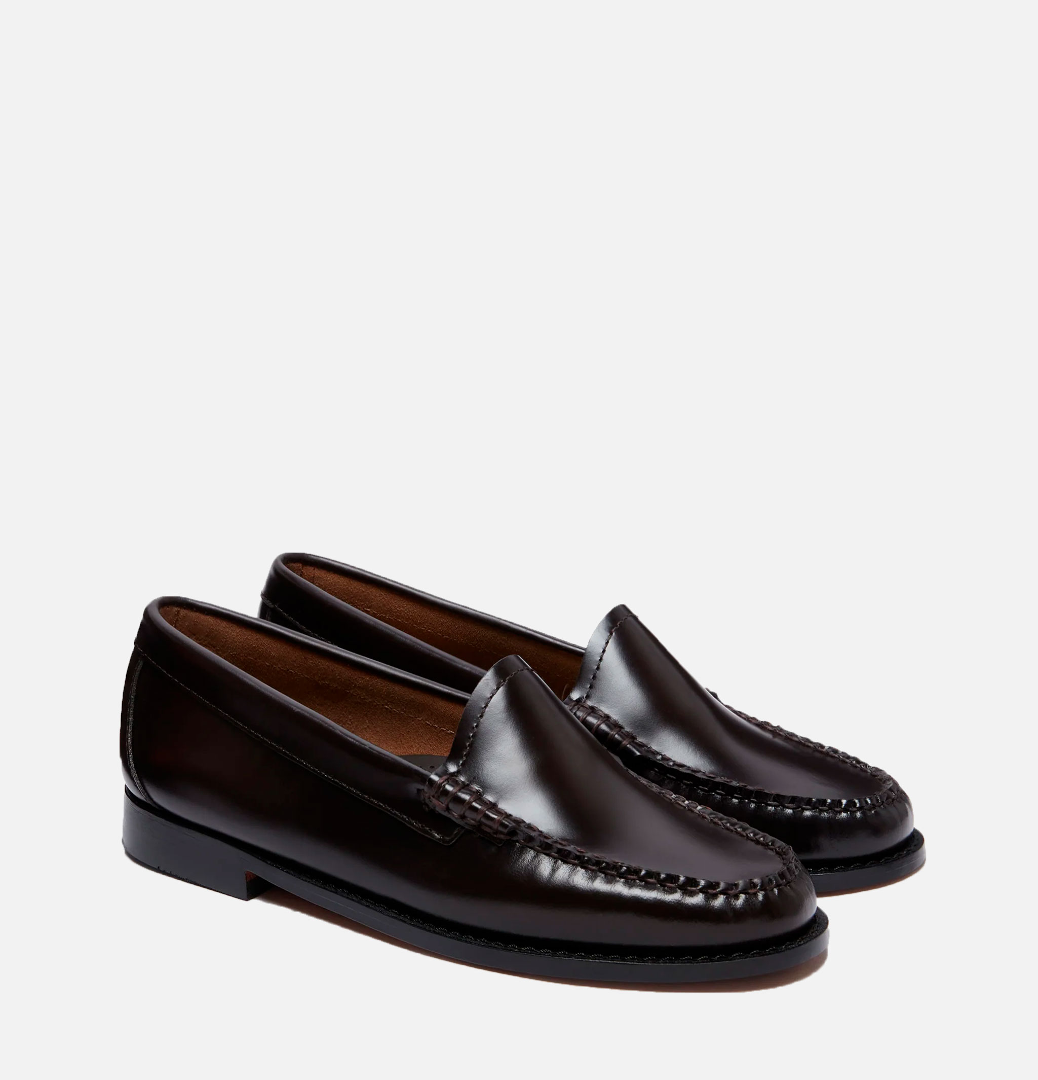 GH Bass Weejuns Venetian Leather Loafers Chocolate