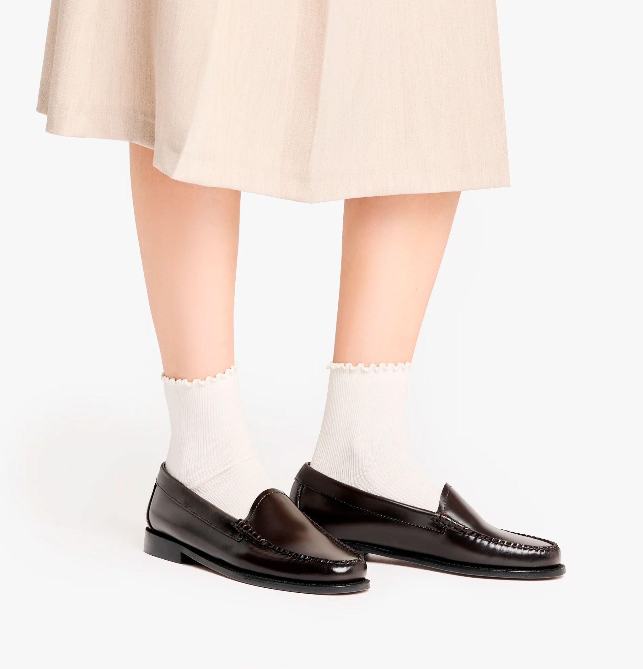 GH Bass Weejuns Venetian Leather Loafers Chocolate