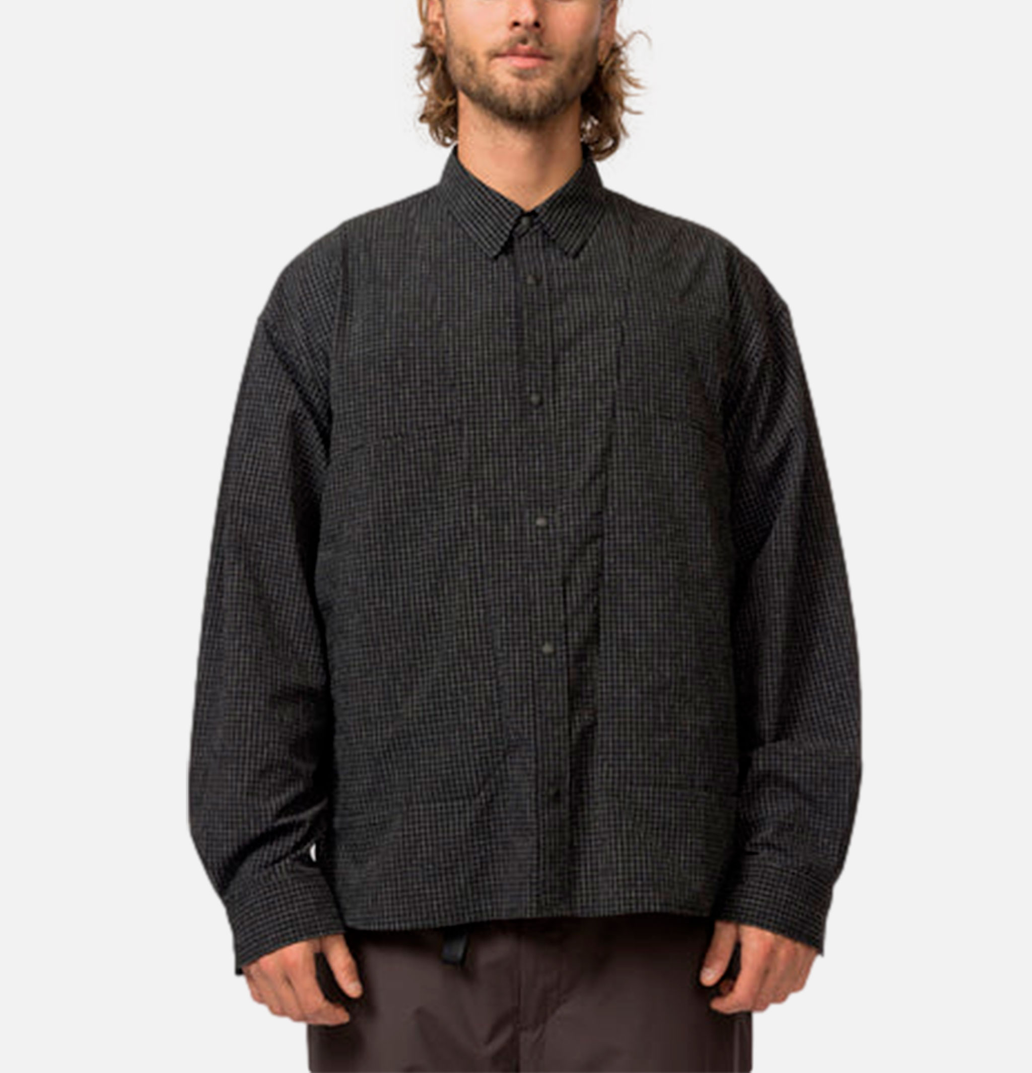 Snow Peak Chemise Kasuri Ripstop Noire