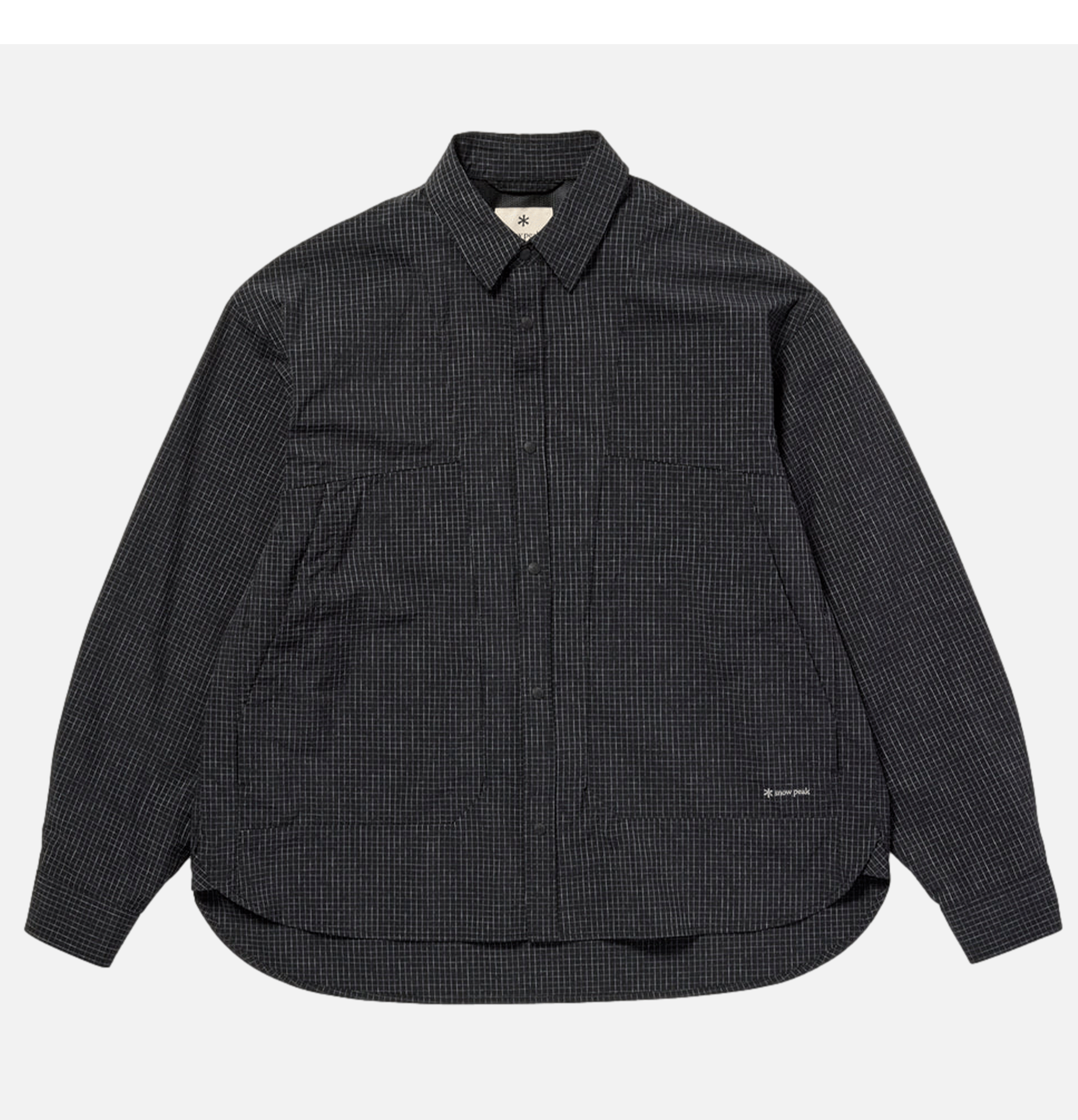 Snow Peak Chemise Kasuri Ripstop Noire