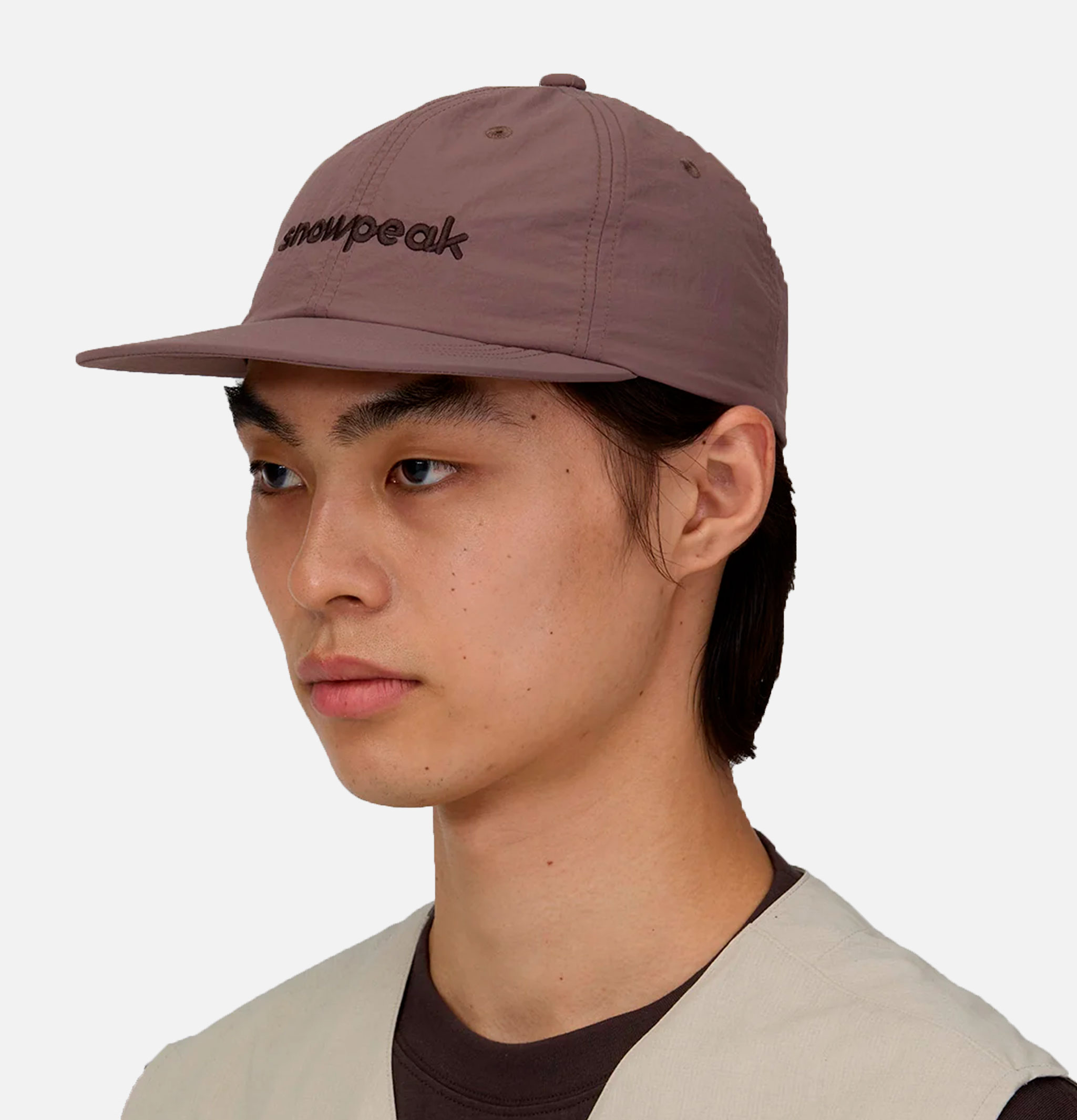 Snow Peak Casquette Logo Design Marron Claire