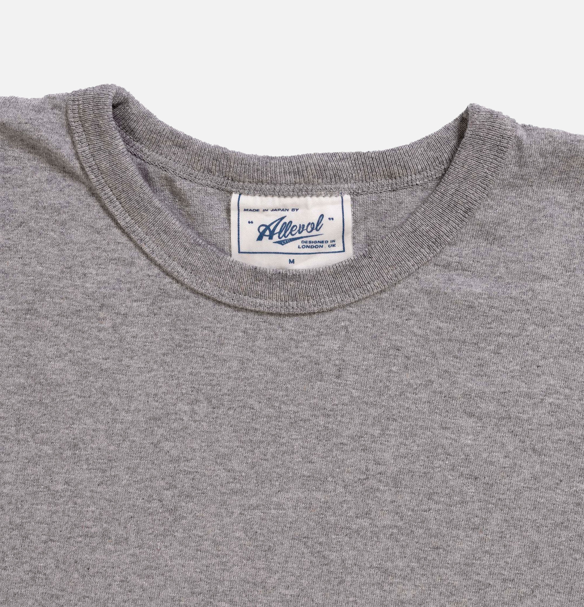 Allevol Heavy Duty Crew Long Sleeve T-shirt Grey