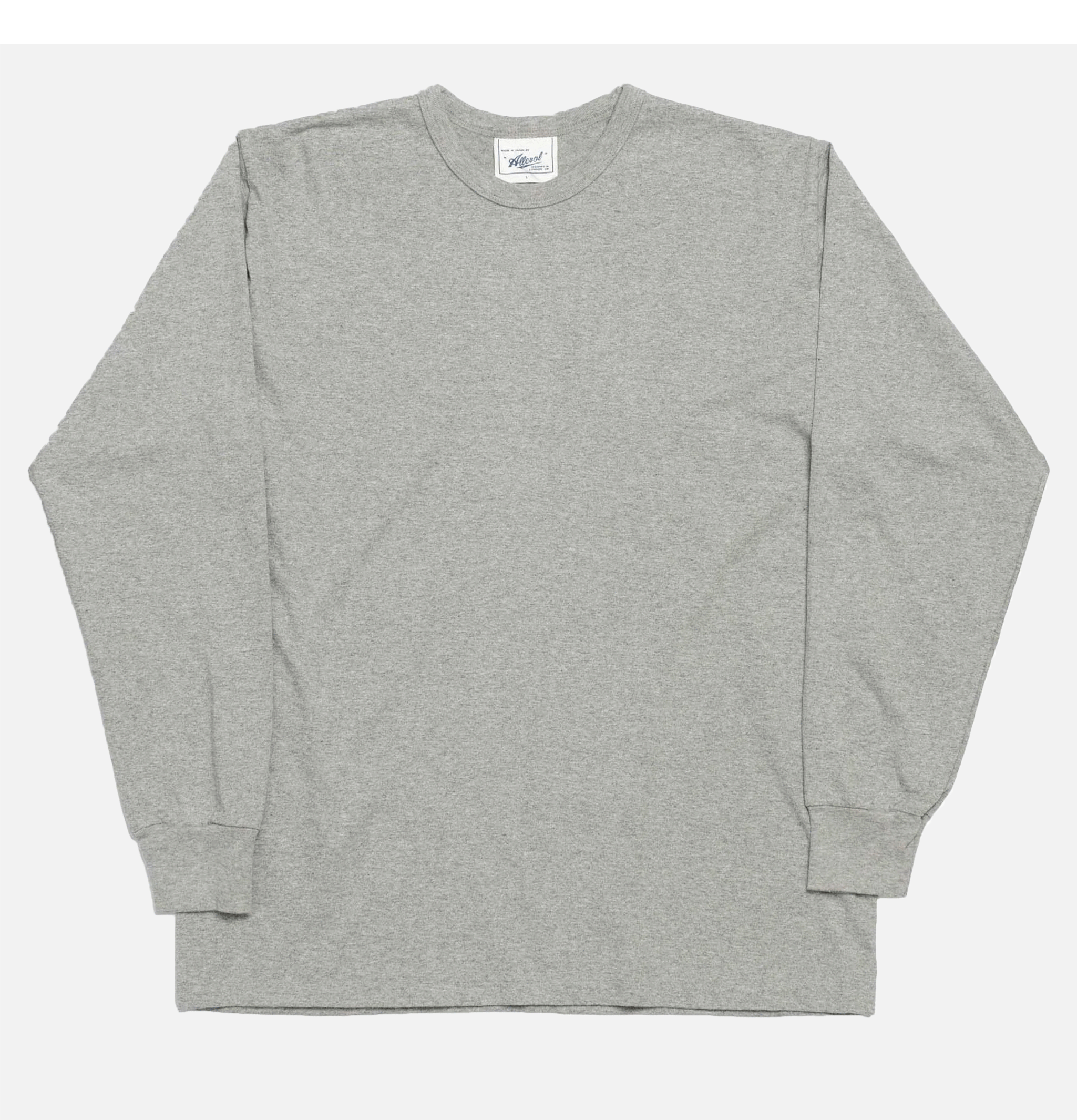 Allevol Heavy Duty Crew Long Sleeve T-shirt Grey