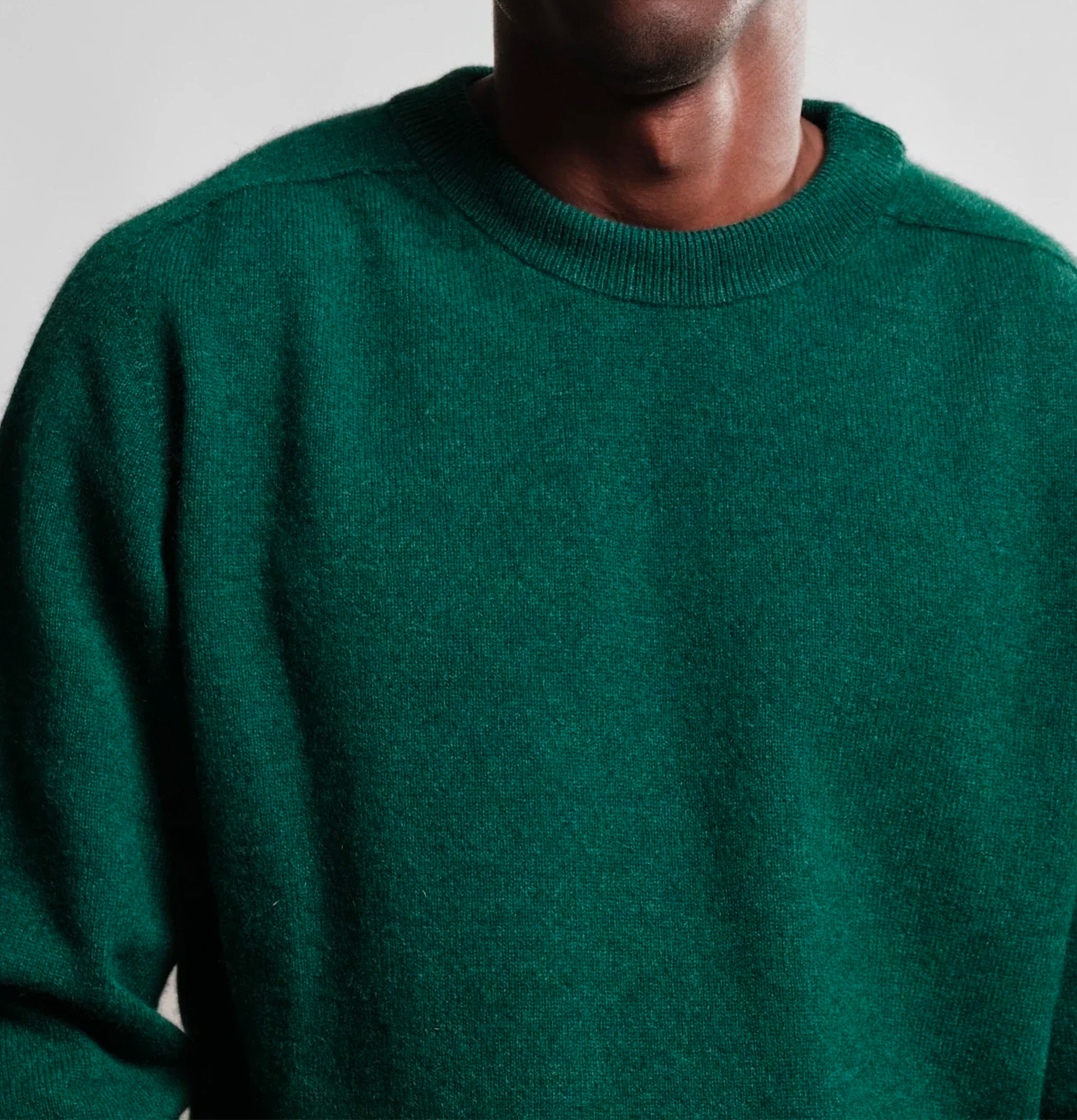 Nitto Knitwear Armen Round-Neck Sweater Sacramento Green