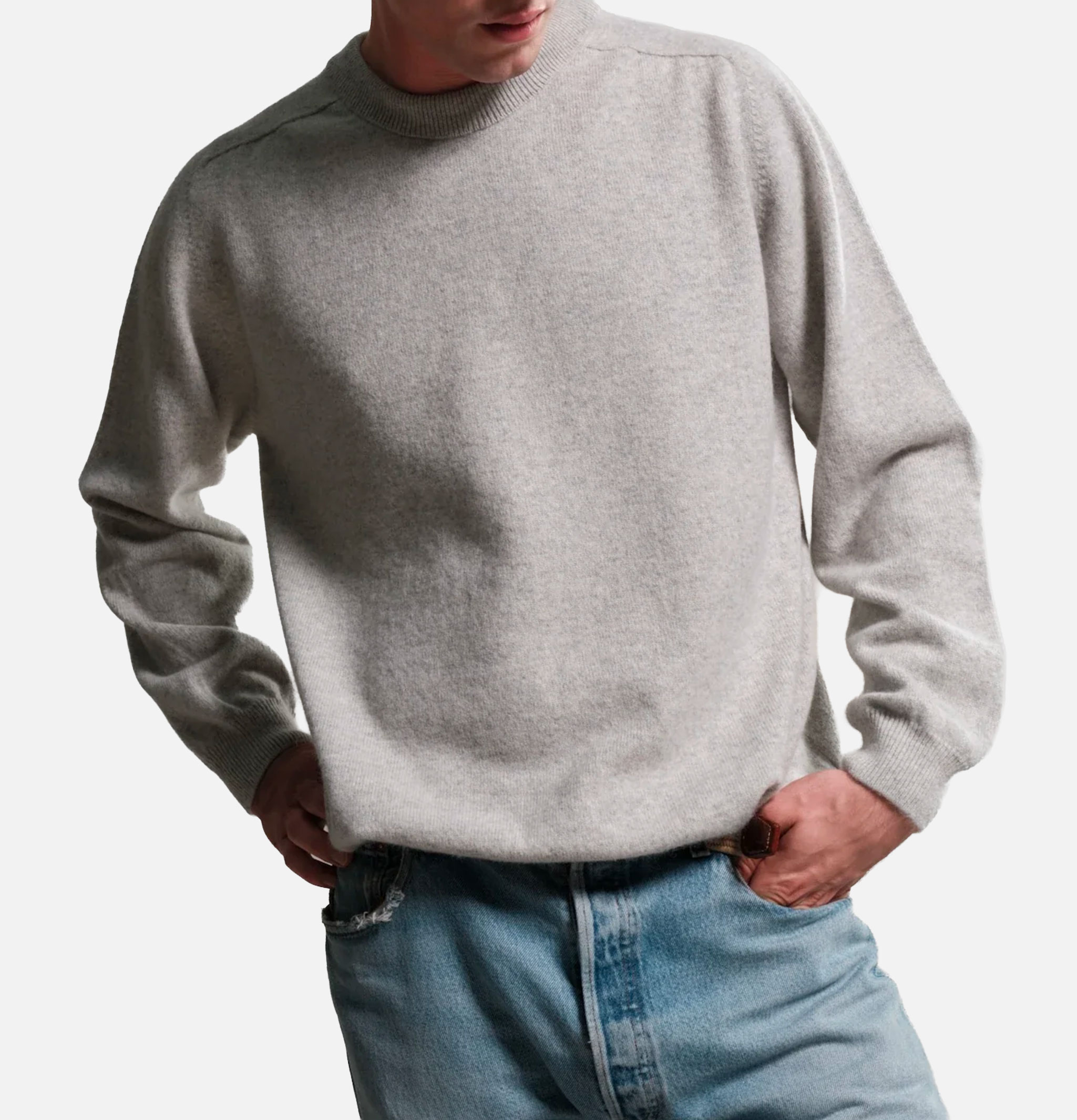 Nitto Knitwear Armen Round-Neck Sweater Silver