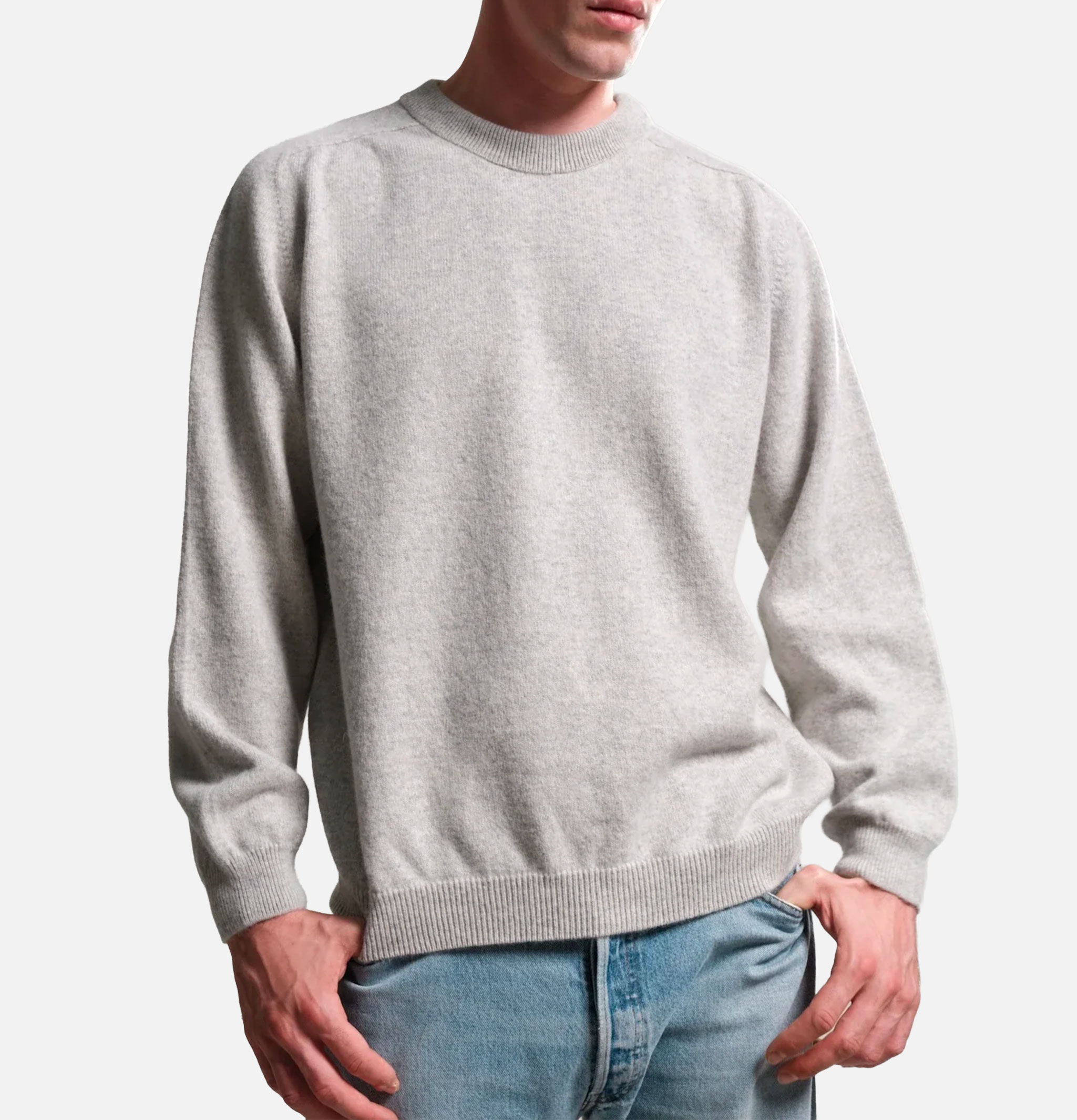 Nitto Knitwear Armen Round-Neck Sweater Silver