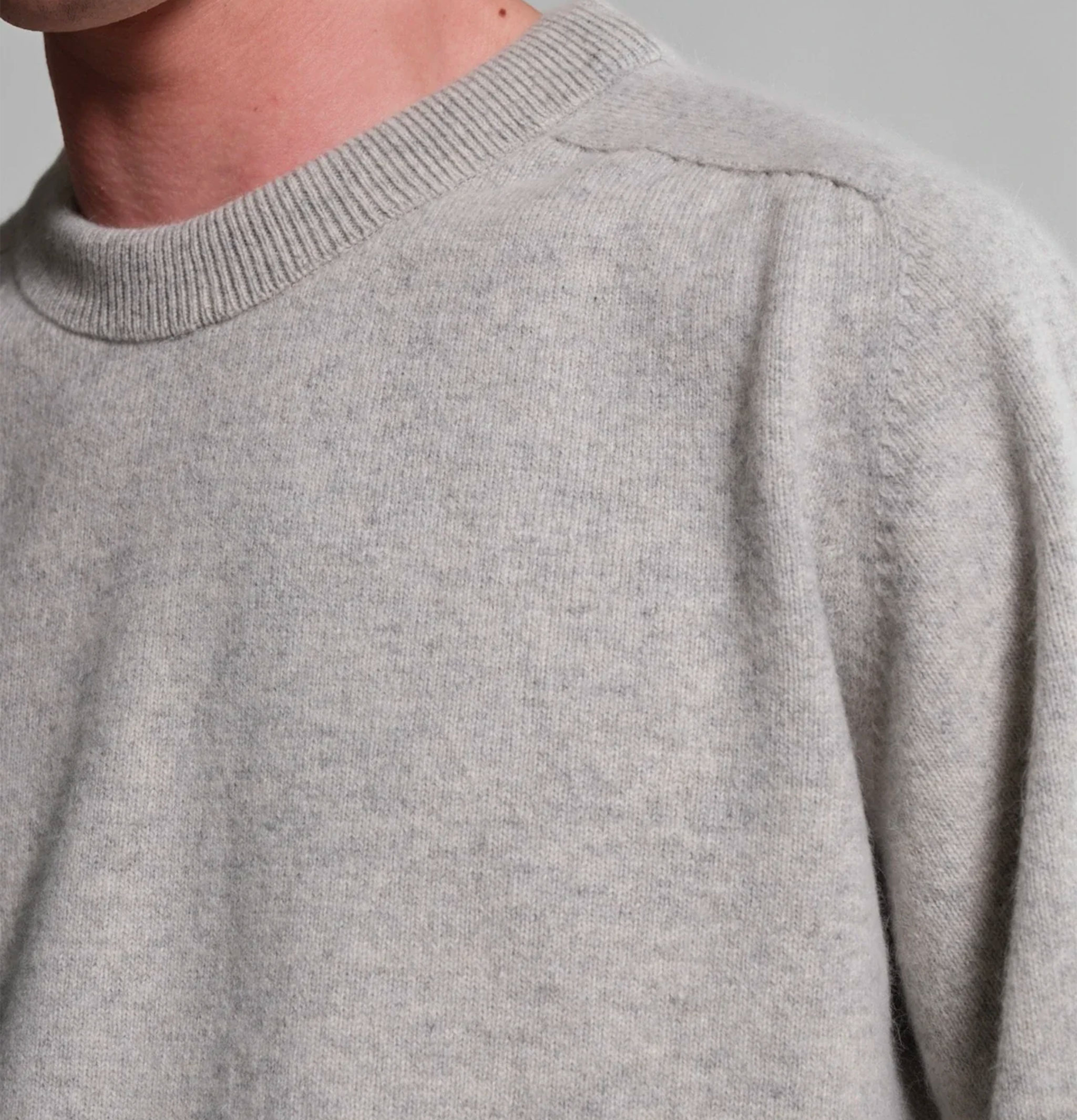 Nitto Knitwear Armen Round-Neck Sweater Silver