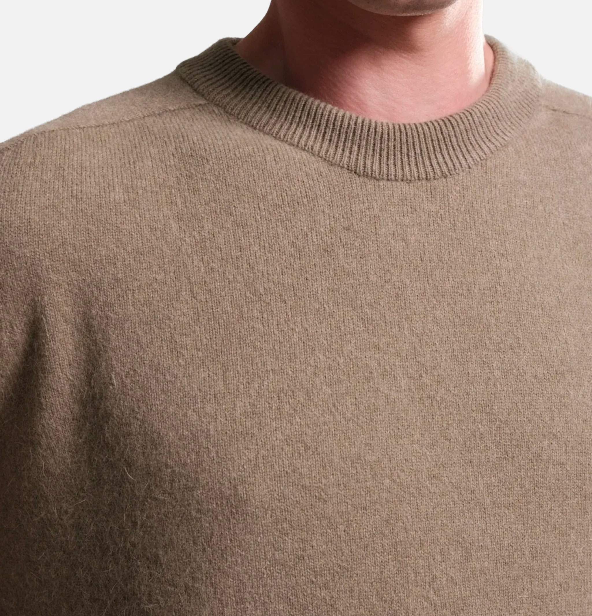 Nitto Knitwear Armen Round-Neck Sweater Khaki