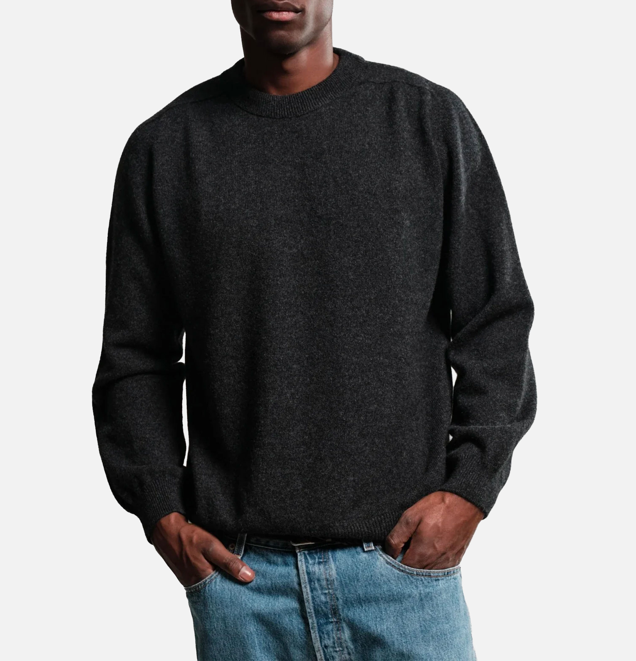 Nitto Knitwear Armen Round-Neck Sweater Charcoal