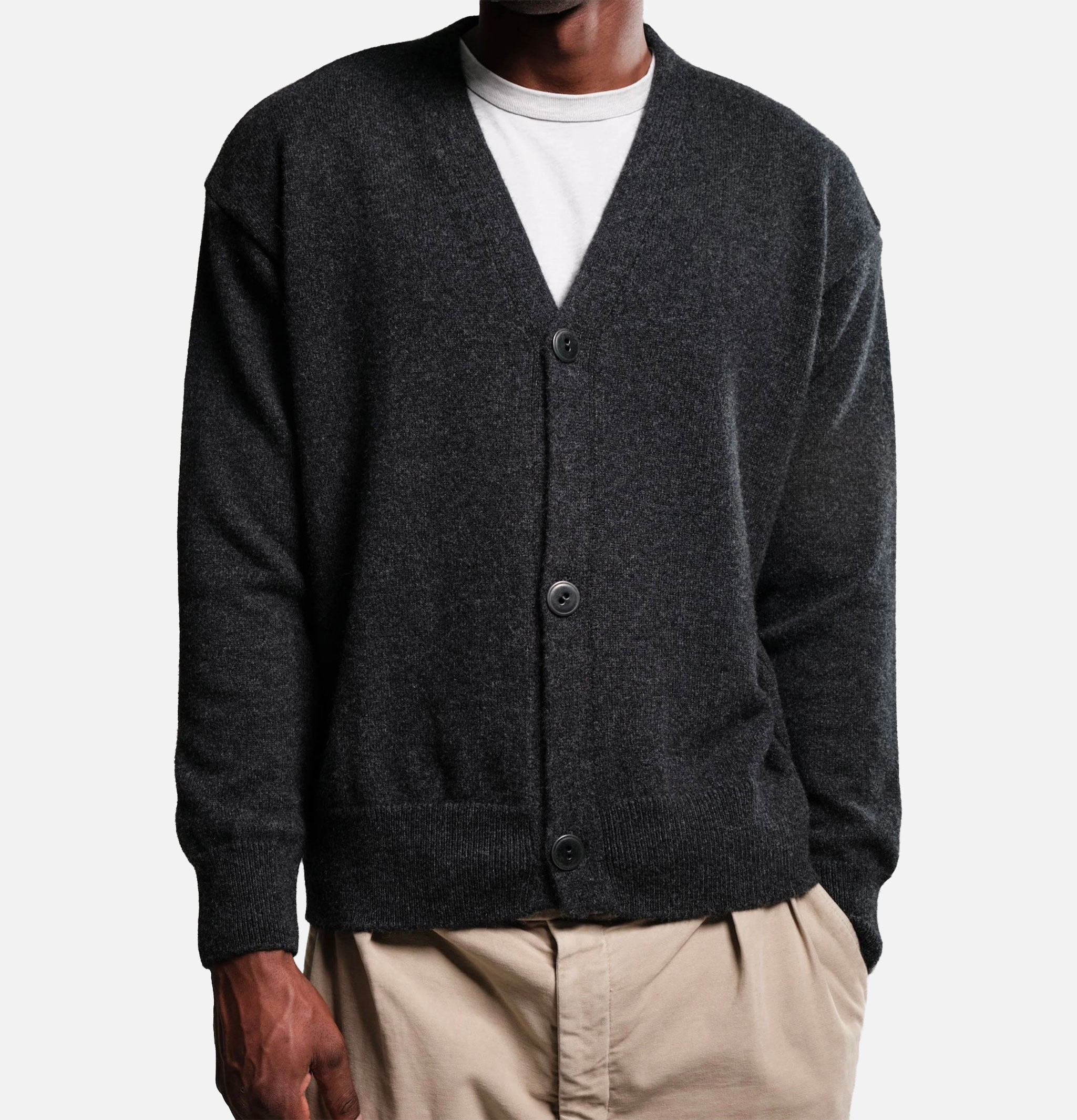Nitto Knitwear Armen Cardigan Charcoal
