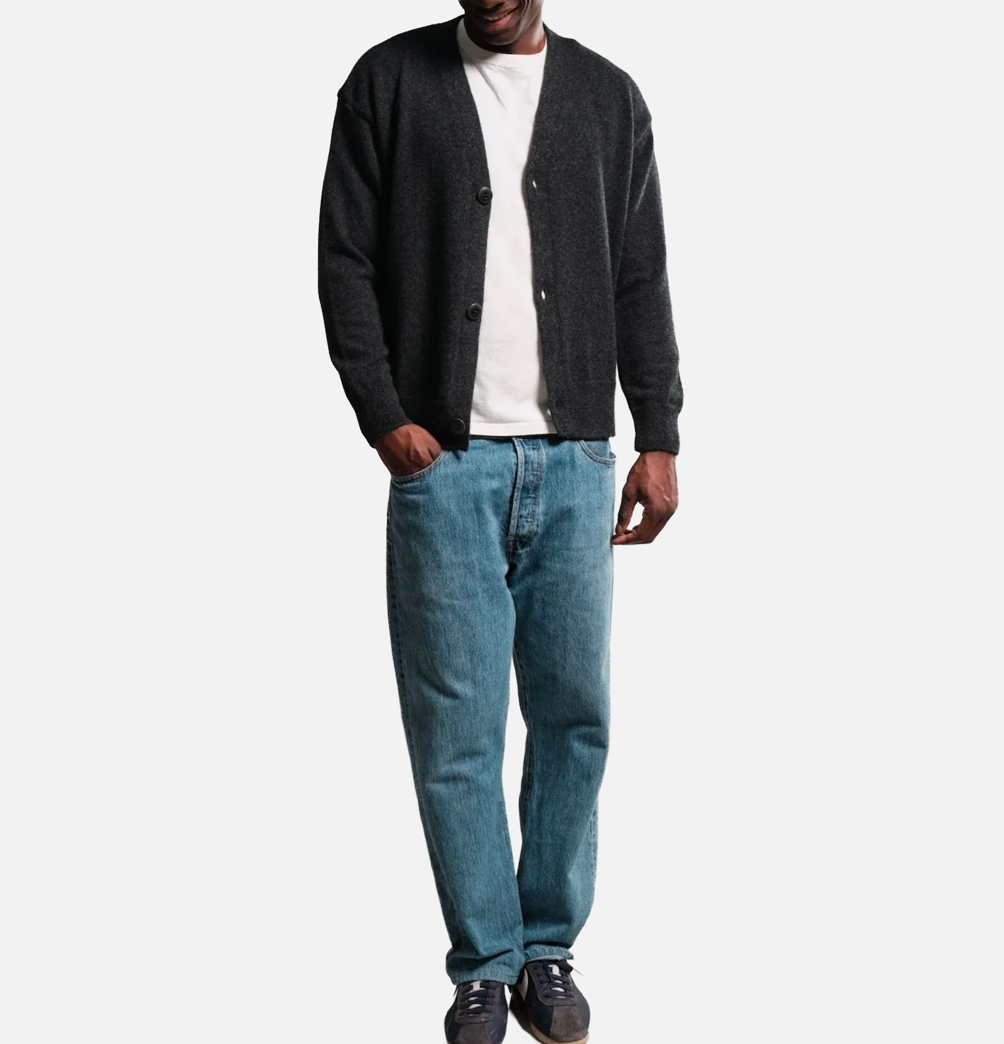 Nitto Knitwear Armen Cardigan Charcoal
