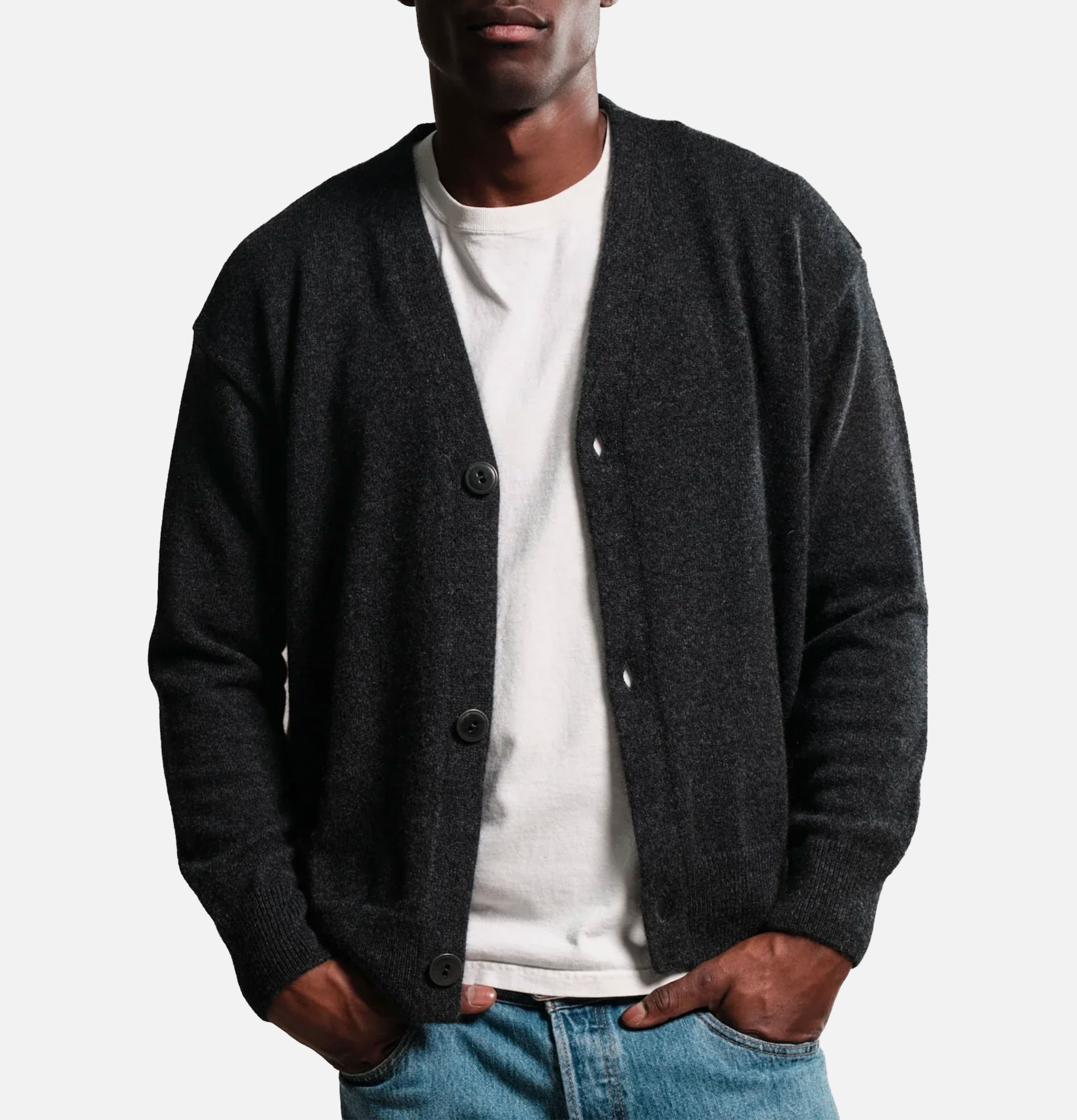 Nitto Knitwear Armen Cardigan Charcoal