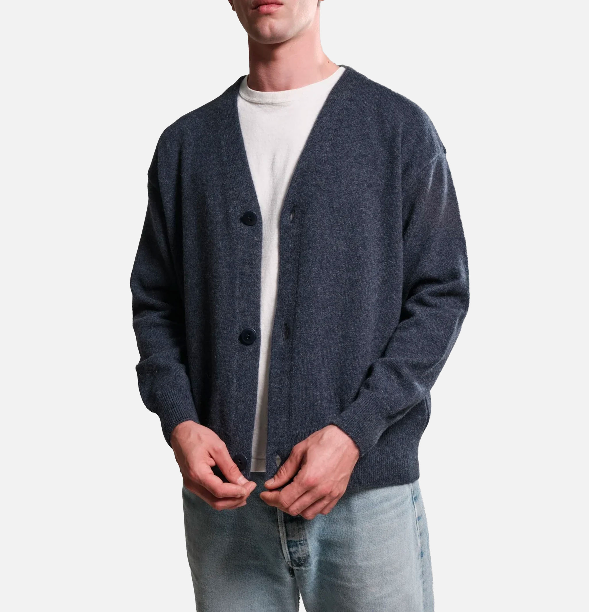 Nitto Knitwear Armen Cardigan Navy Mix