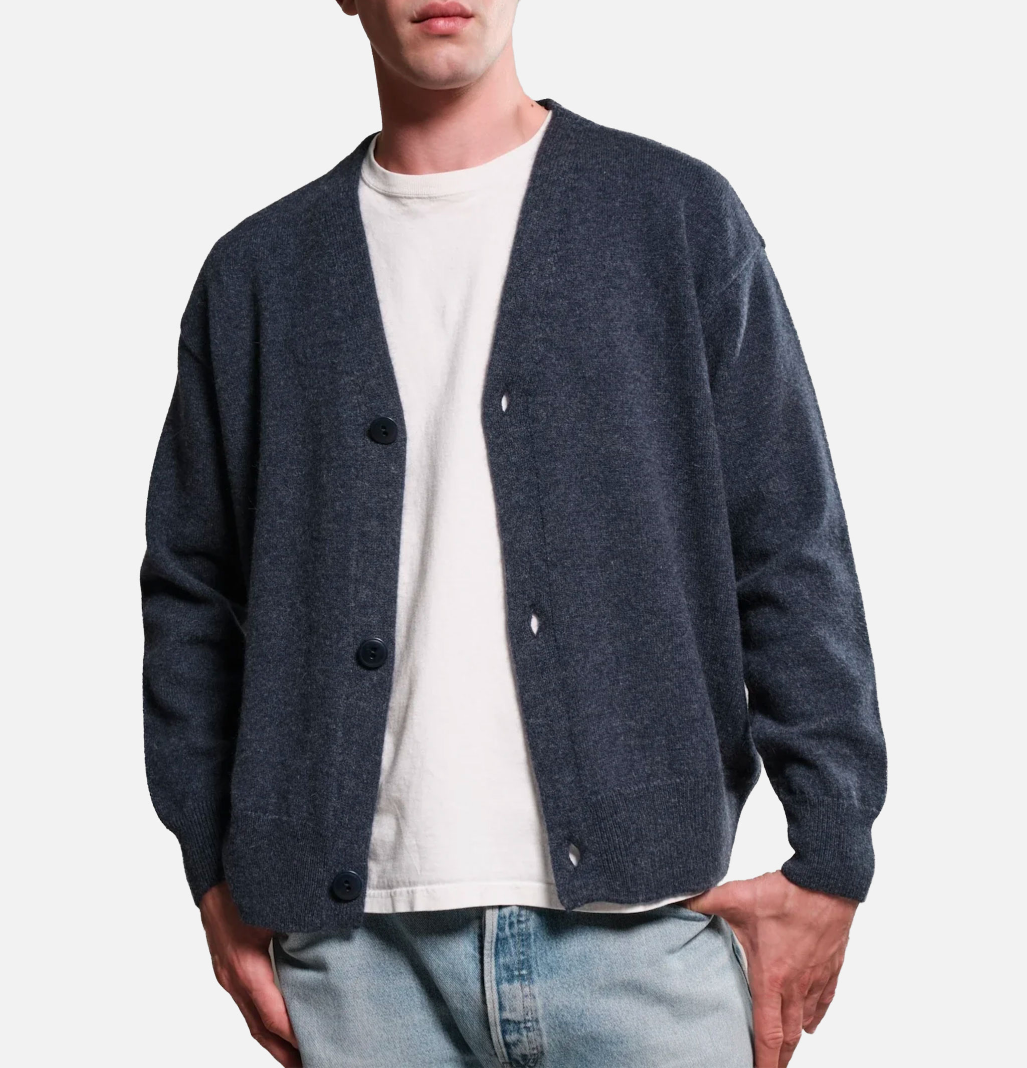 Nitto Knitwear Cardigan Armen Navy Mix