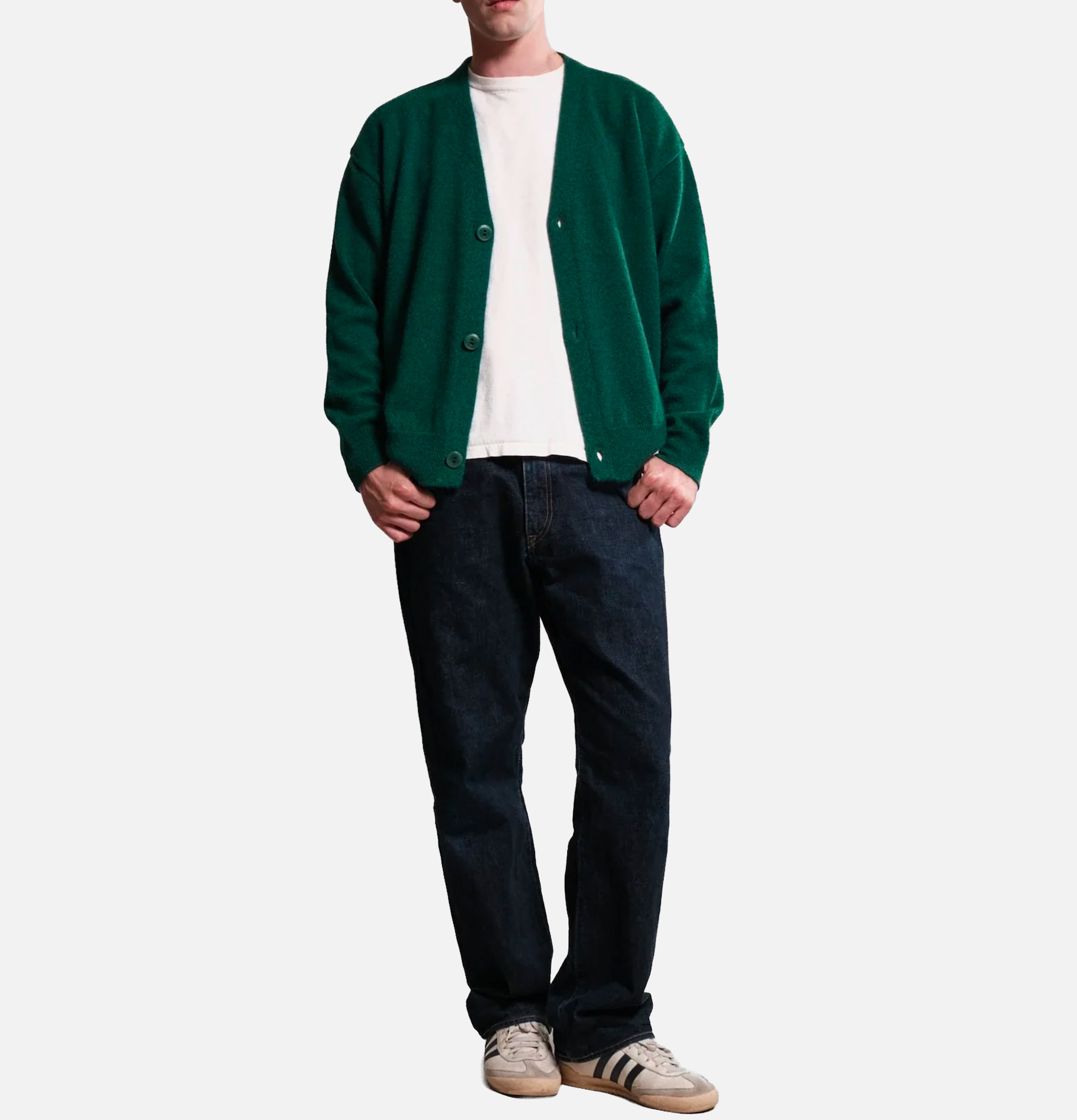 Nitto Knitwear Armen Cardigan in Sacramento Green