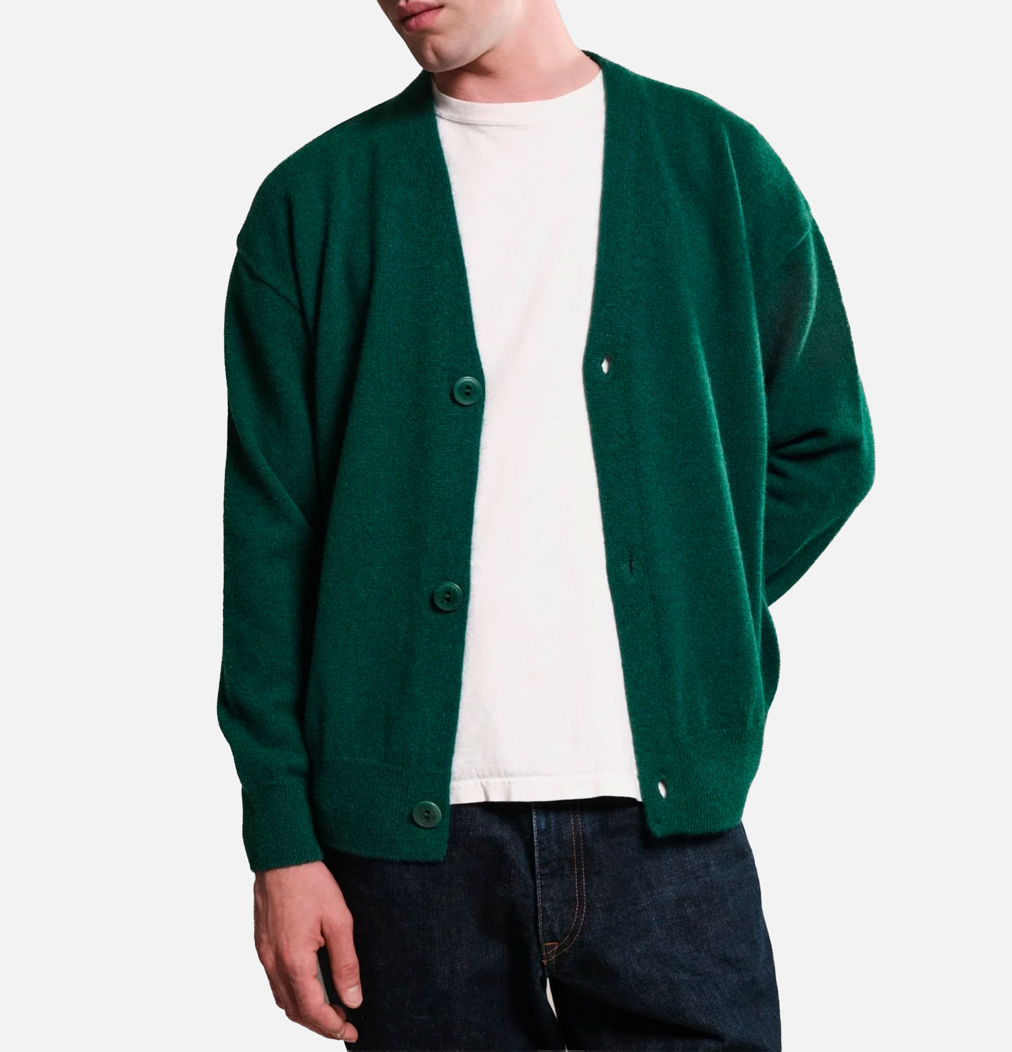 Nitto Knitwear Armen Cardigan in Sacramento Green