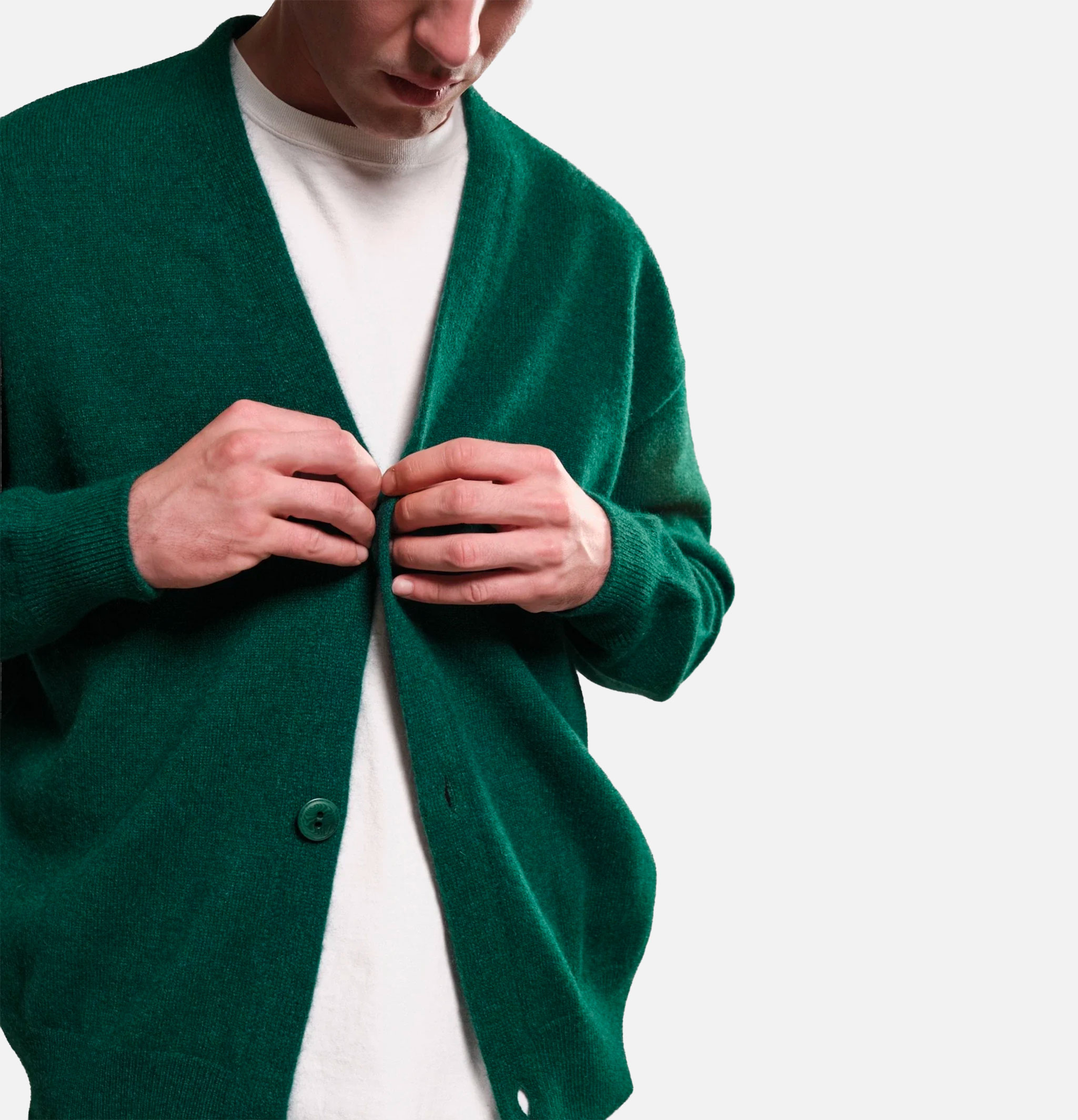 Nitto Knitwear Armen Cardigan in Sacramento Green