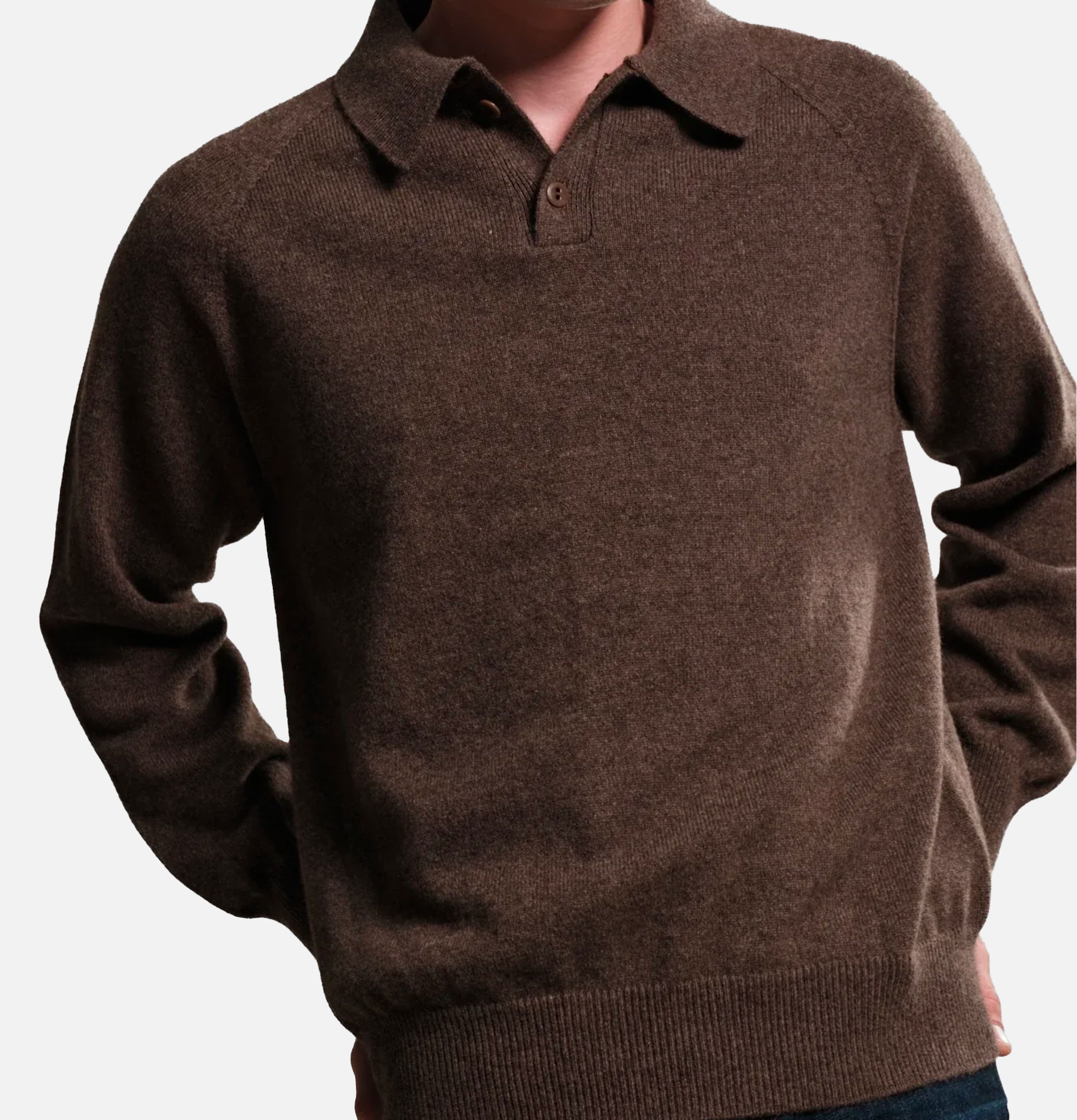 Nitto Knitwear Armen LS Mocha Polo