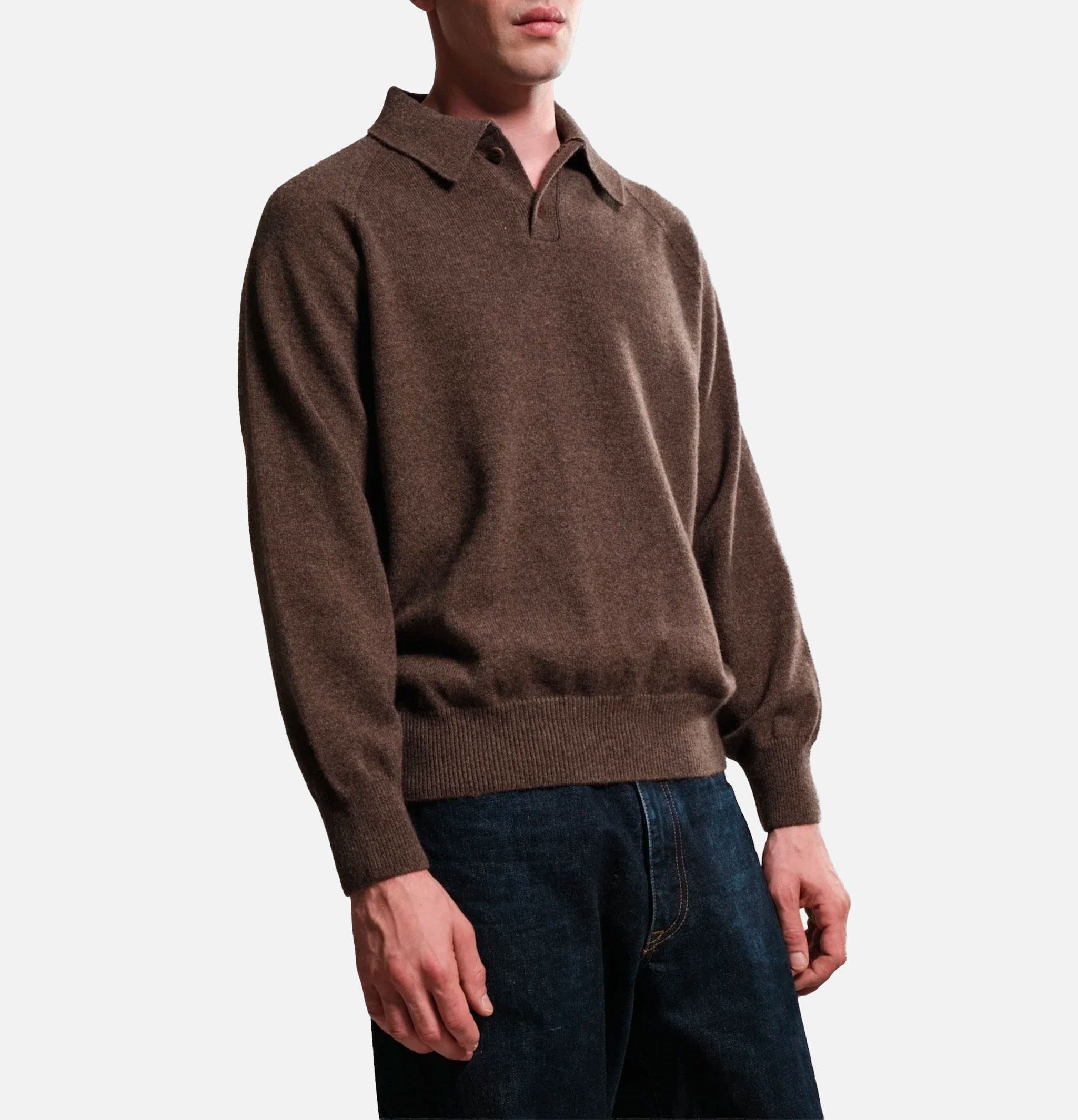 Nitto Knitwear Armen LS Mocha Polo