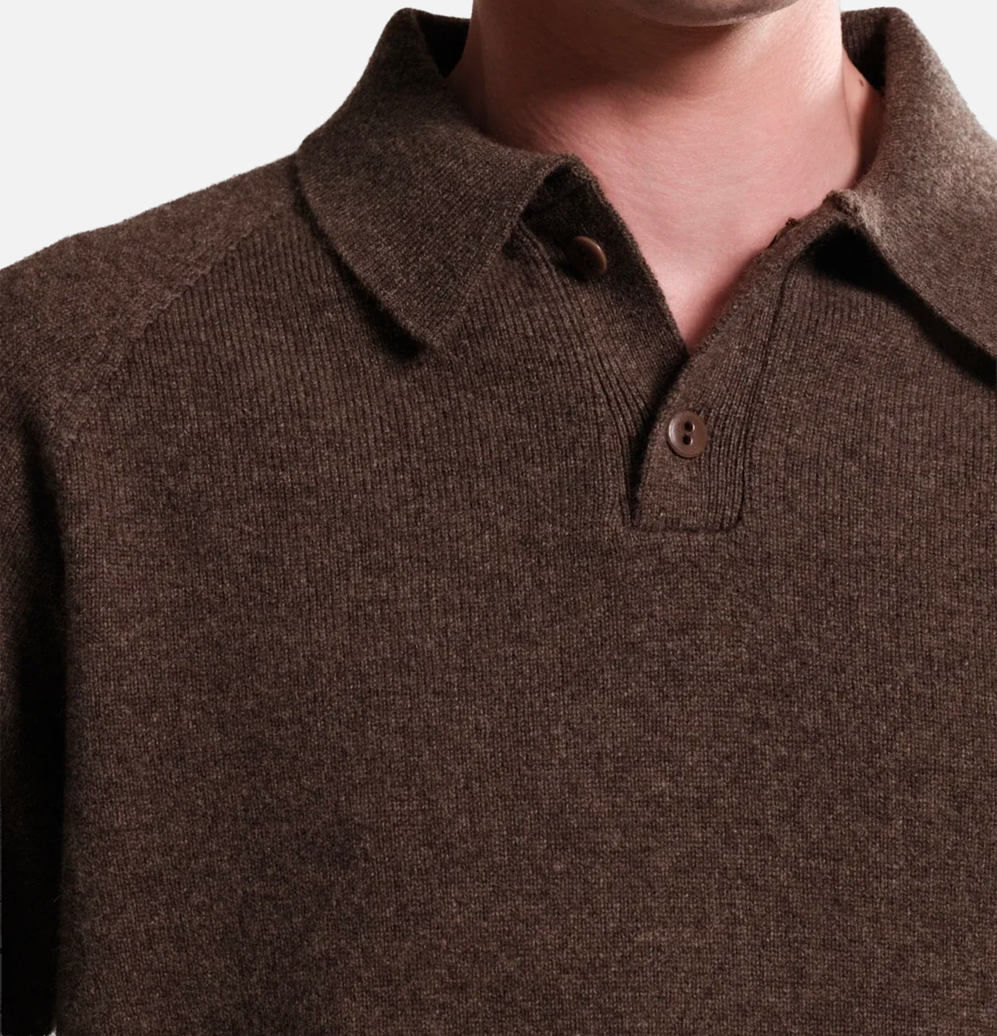 Nitto Knitwear Armen LS Mocha Polo