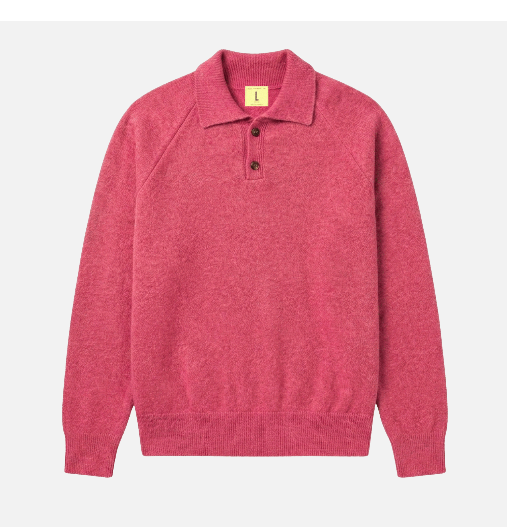 Nitto Knitwear Armen LS Lipstick Pink Polo