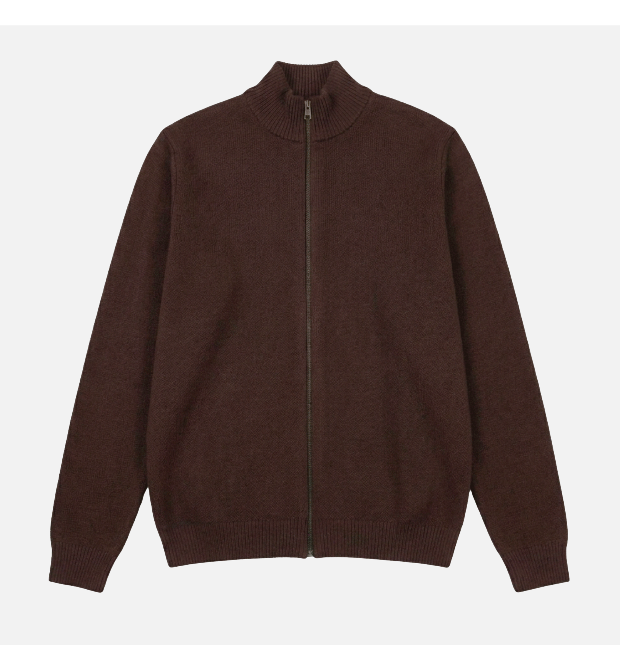 Nitto Knitwear Youri Zipper Cardigan Brown