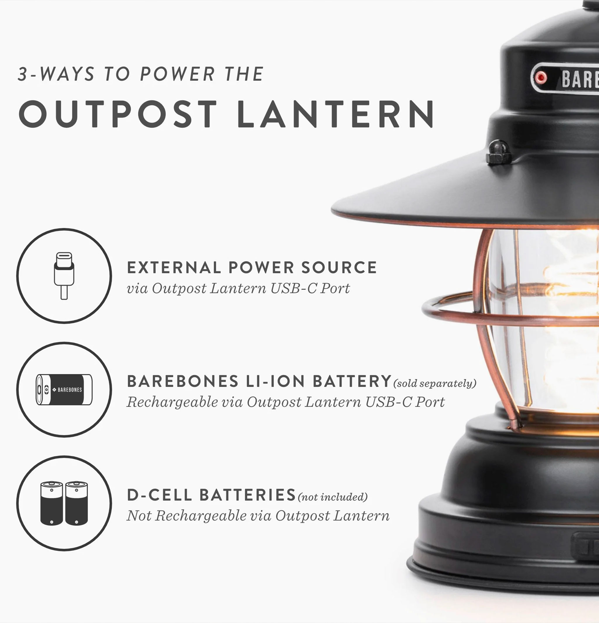 Barebones Lanterne Outpost Antique Bronze
