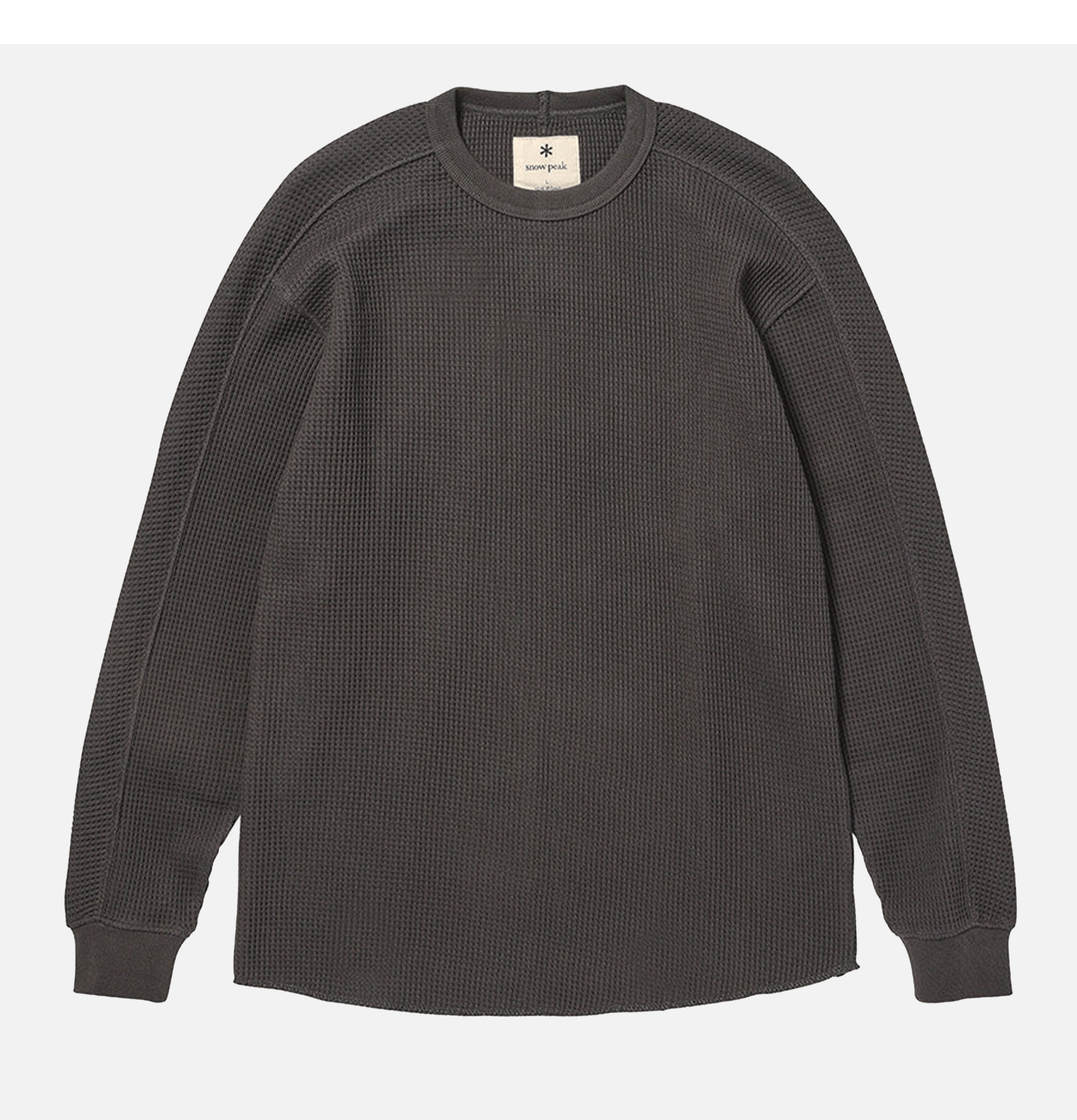 Snow Peak Heavy Waffle Pullover Charcoal