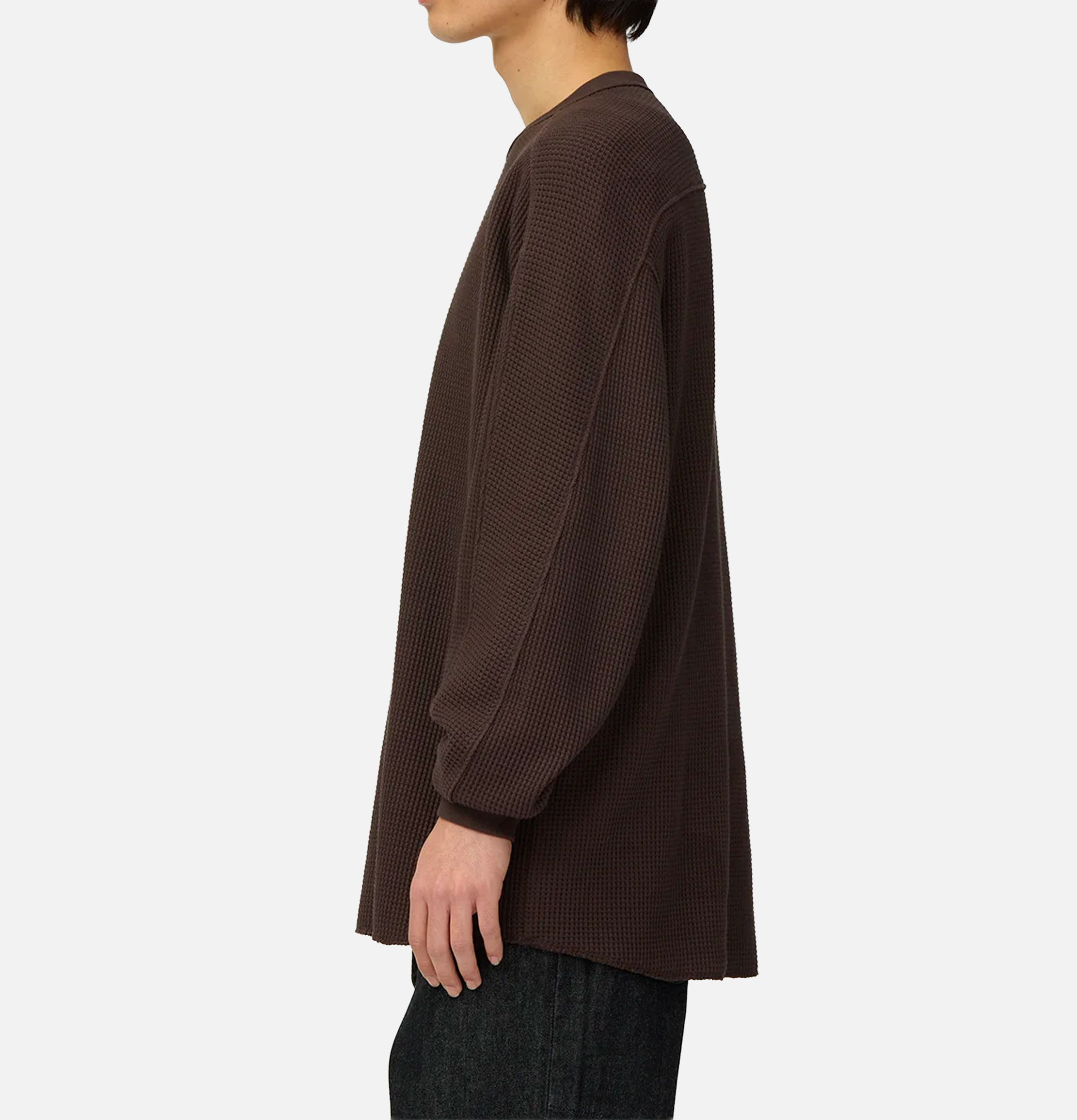Snow Peak Heavy Waffle Pullover Marron Foncé