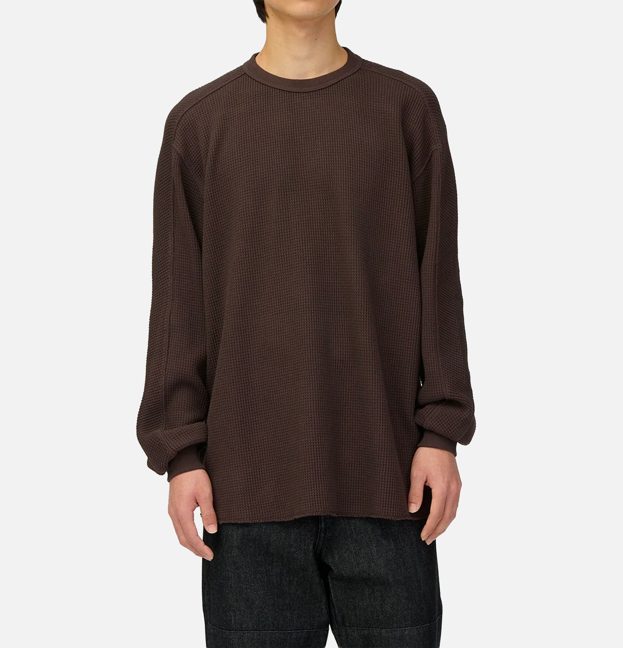 Snow Peak Heavy Waffle Pullover Marron Foncé