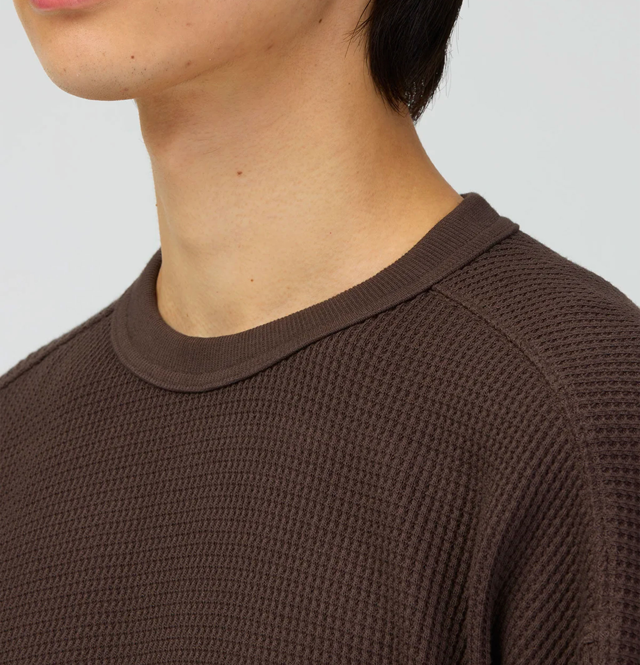 Snow Peak Heavy Waffle Pullover Marron Foncé