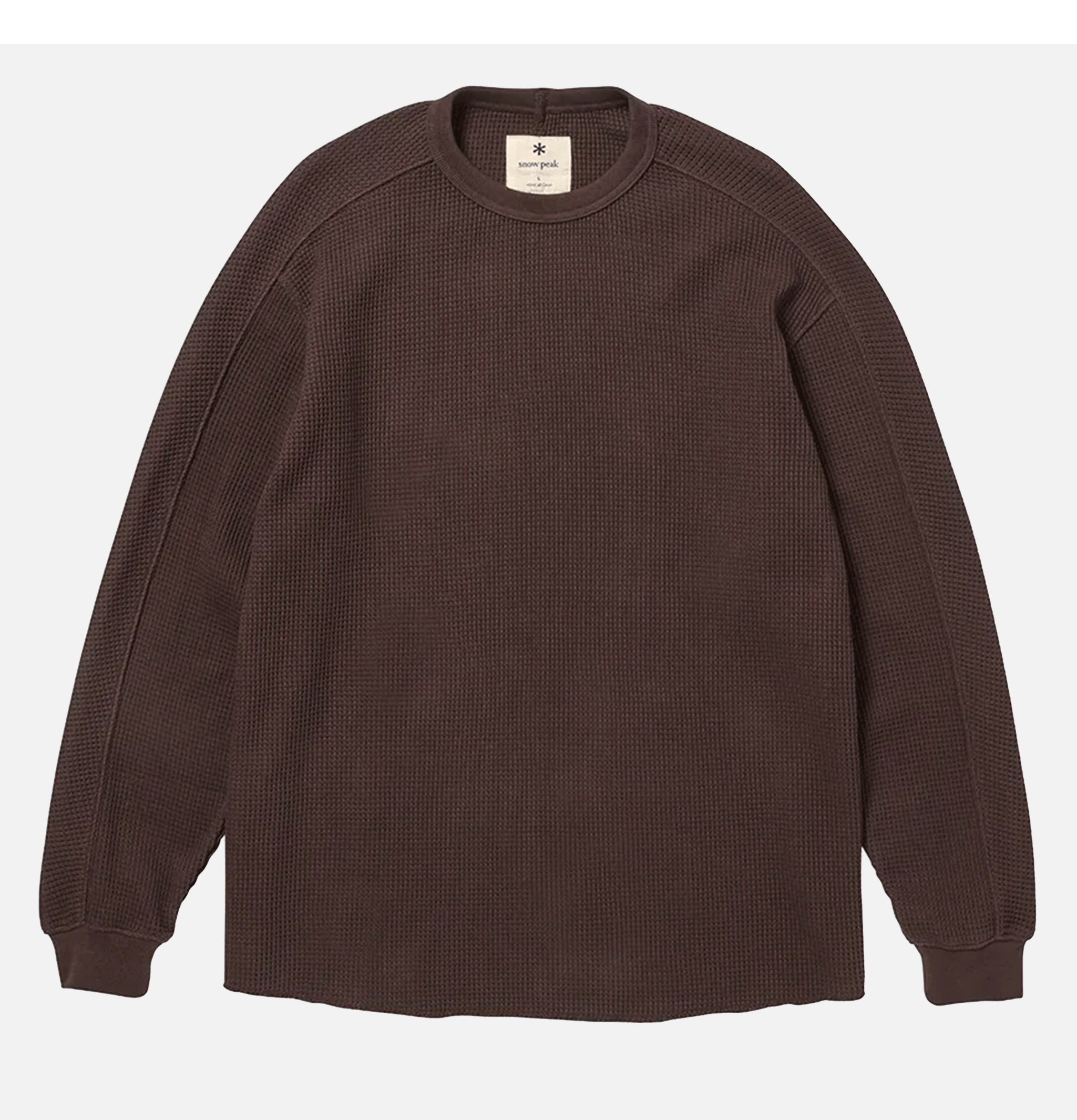 Snow Peak Heavy Waffle Pullover Marron Foncé