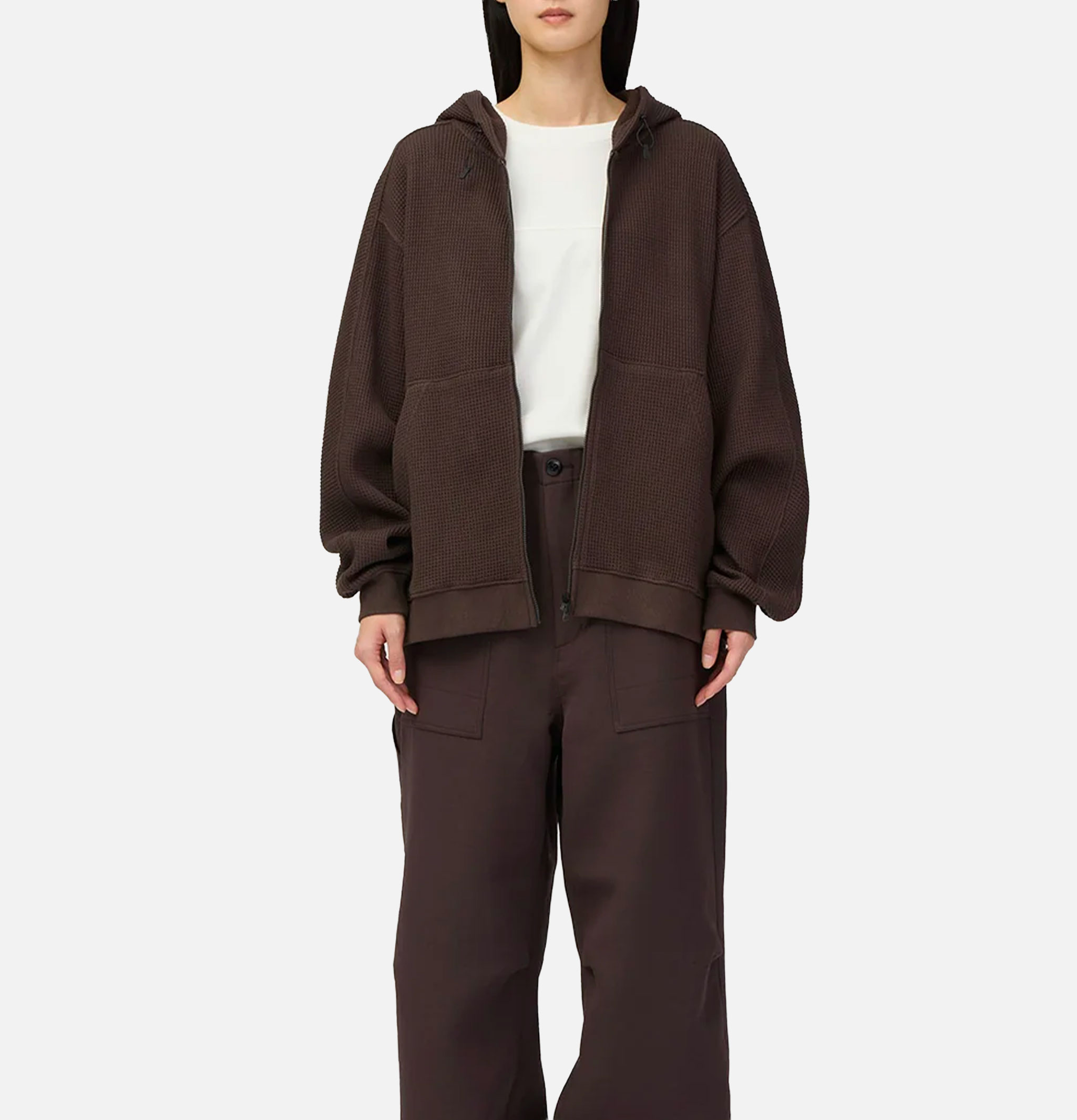 Snow Peak Heavy Waffle Parka Marron