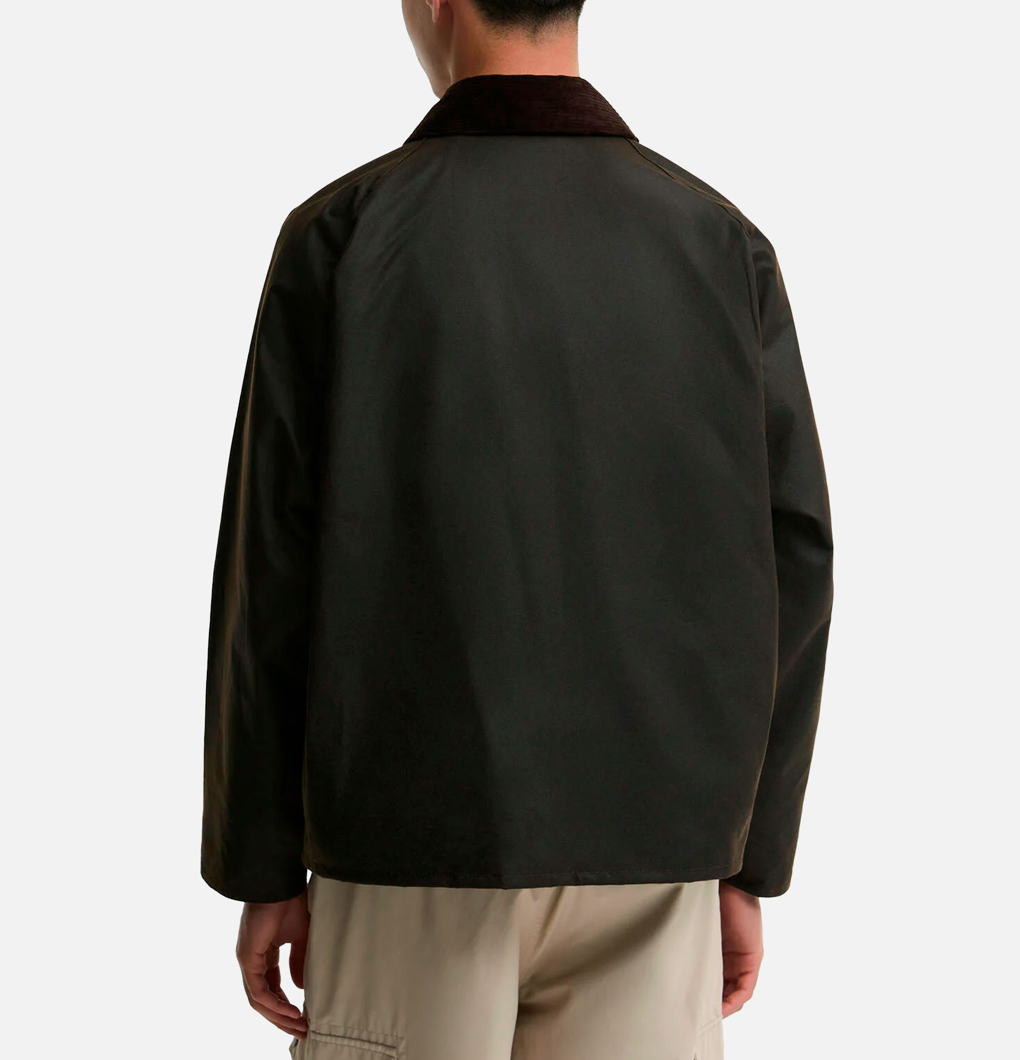 Barbour Veste Cirée Transport Marron Foncée