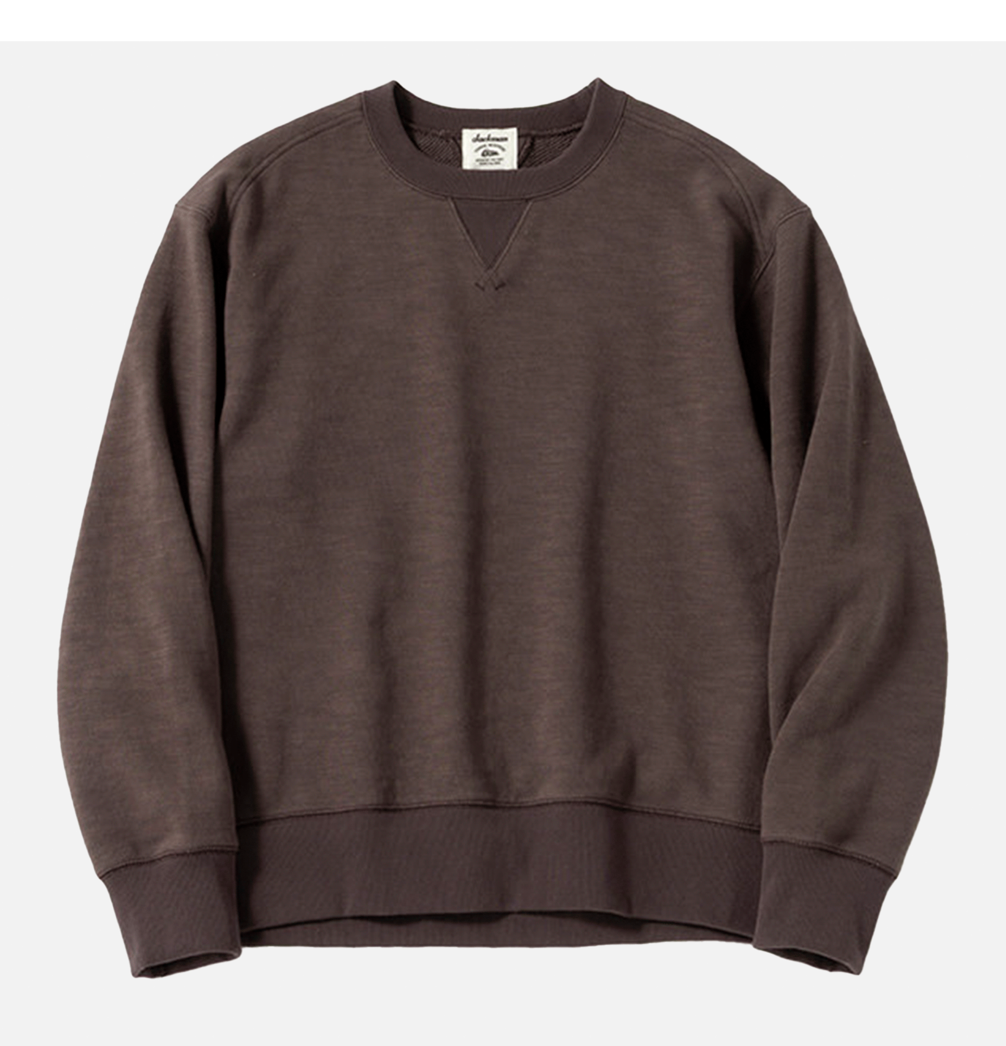 Jackman Sweat Col Rond Molleton Marron