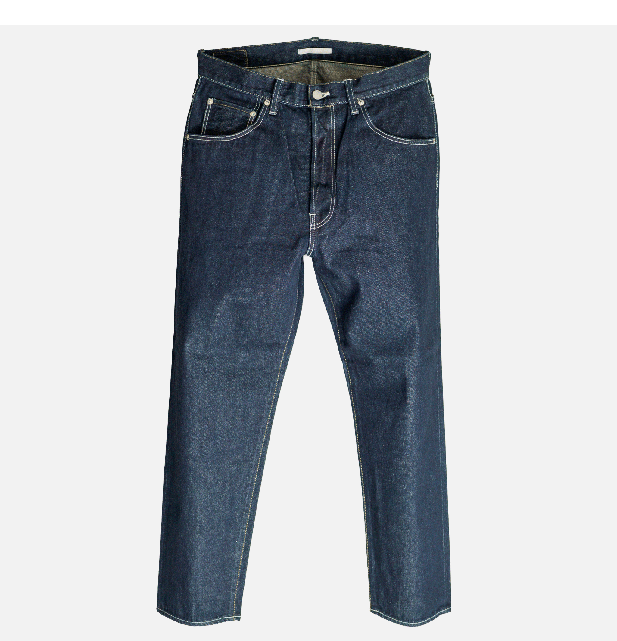 Hatski Denim 01 Jean Loose Tapered Denim White Stitch One Wash