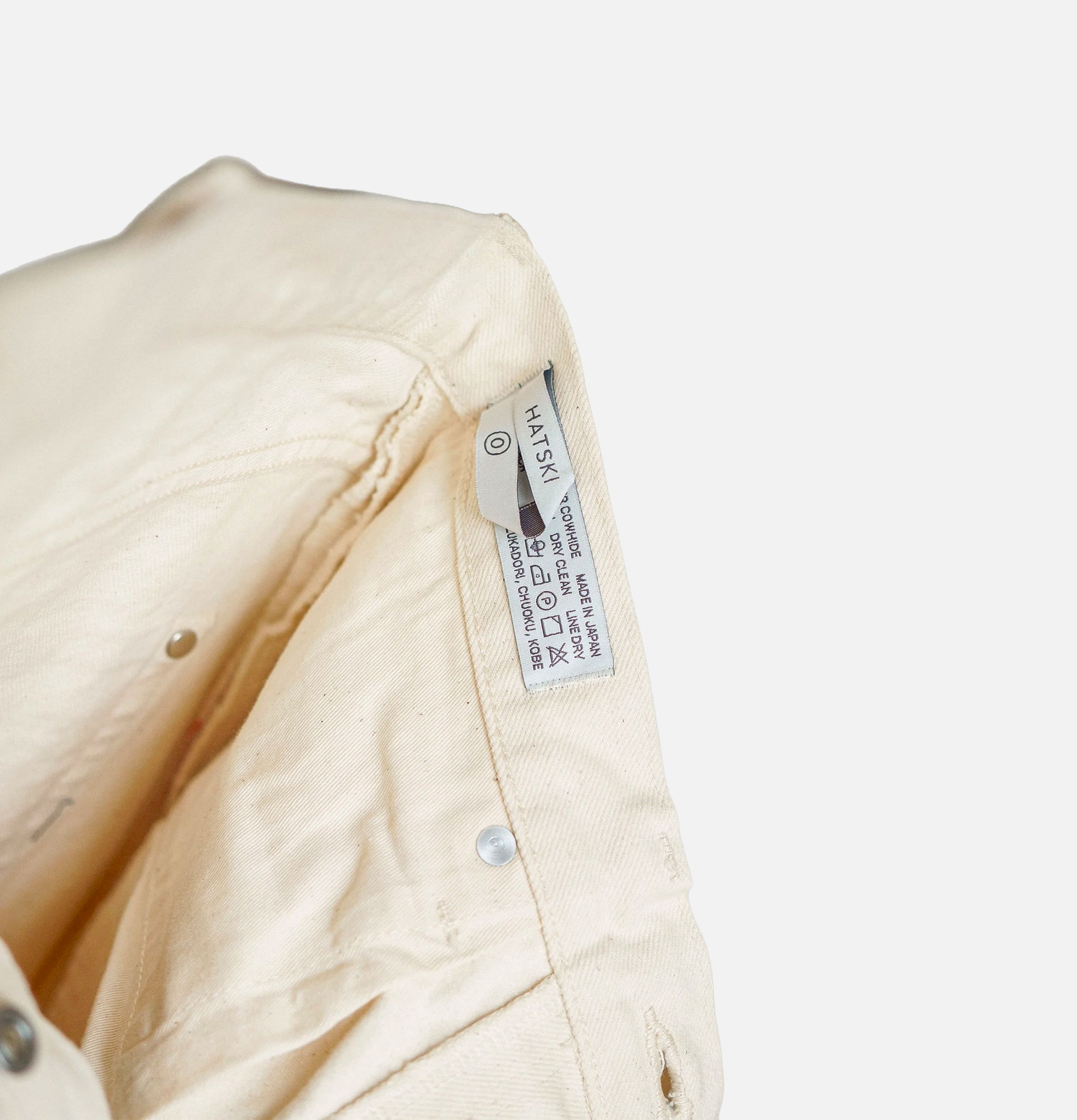 Hatski Denim 03 Jean Wide Tapered Ecru