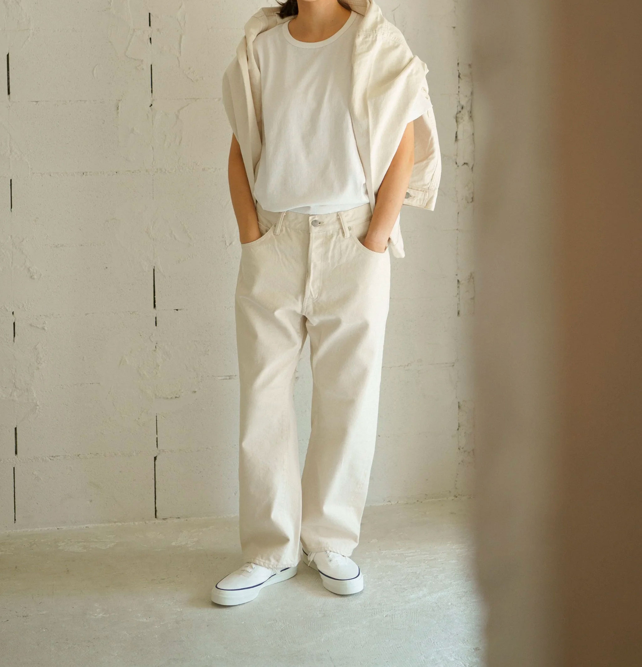 Hatski Denim 03 Jean Wide Tapered Ecru