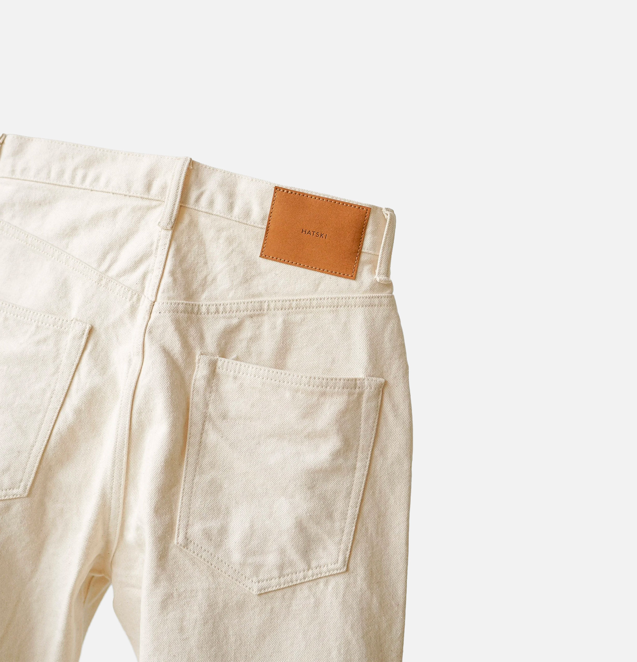 Hatski Denim 03 Jean Wide Tapered Ecru