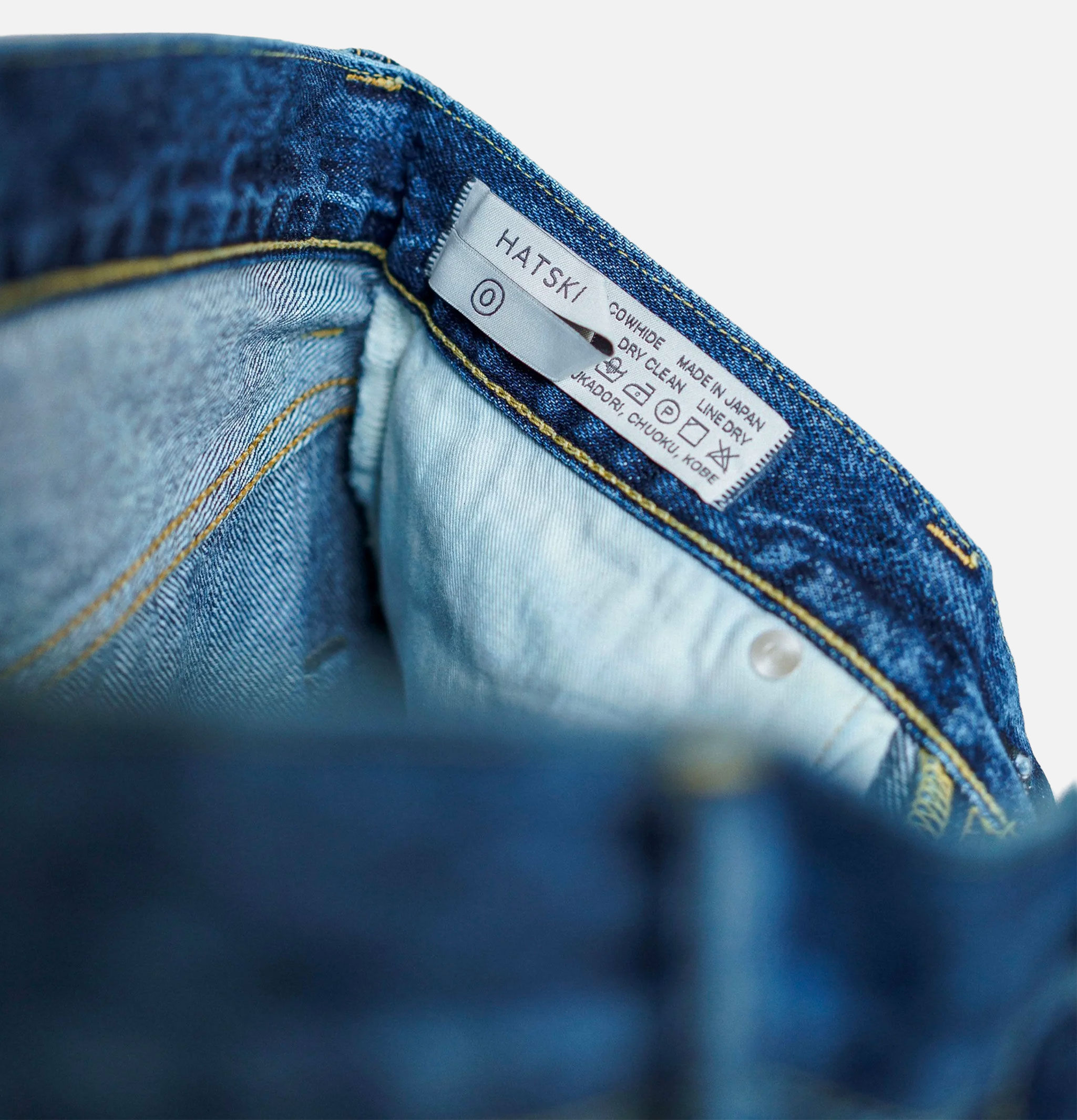 Hatski Denim 01 Jean Loose Tapered Used Blue