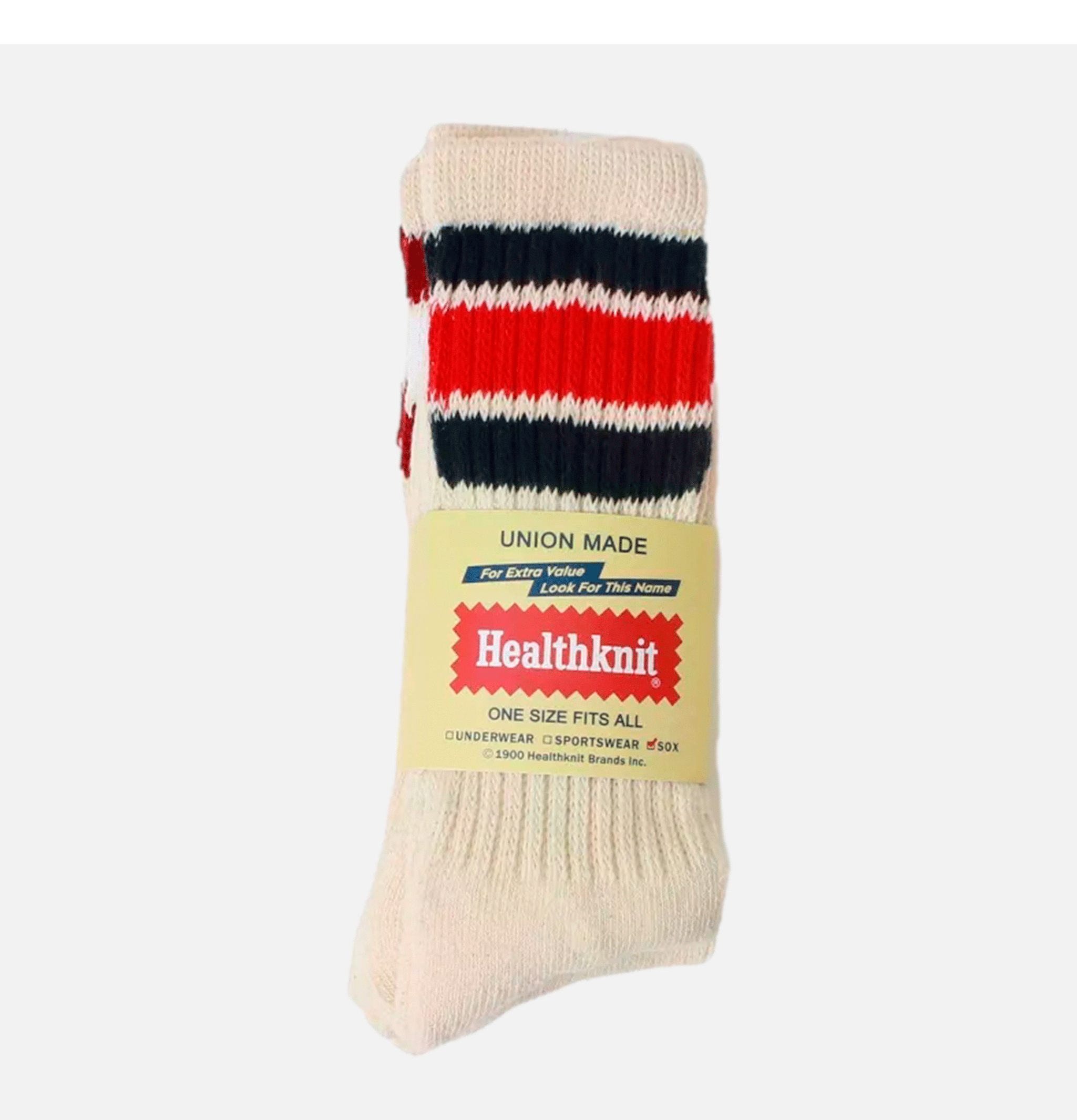 HealthKnit Pack de 3 chaussettes Triple Rayure Ecru