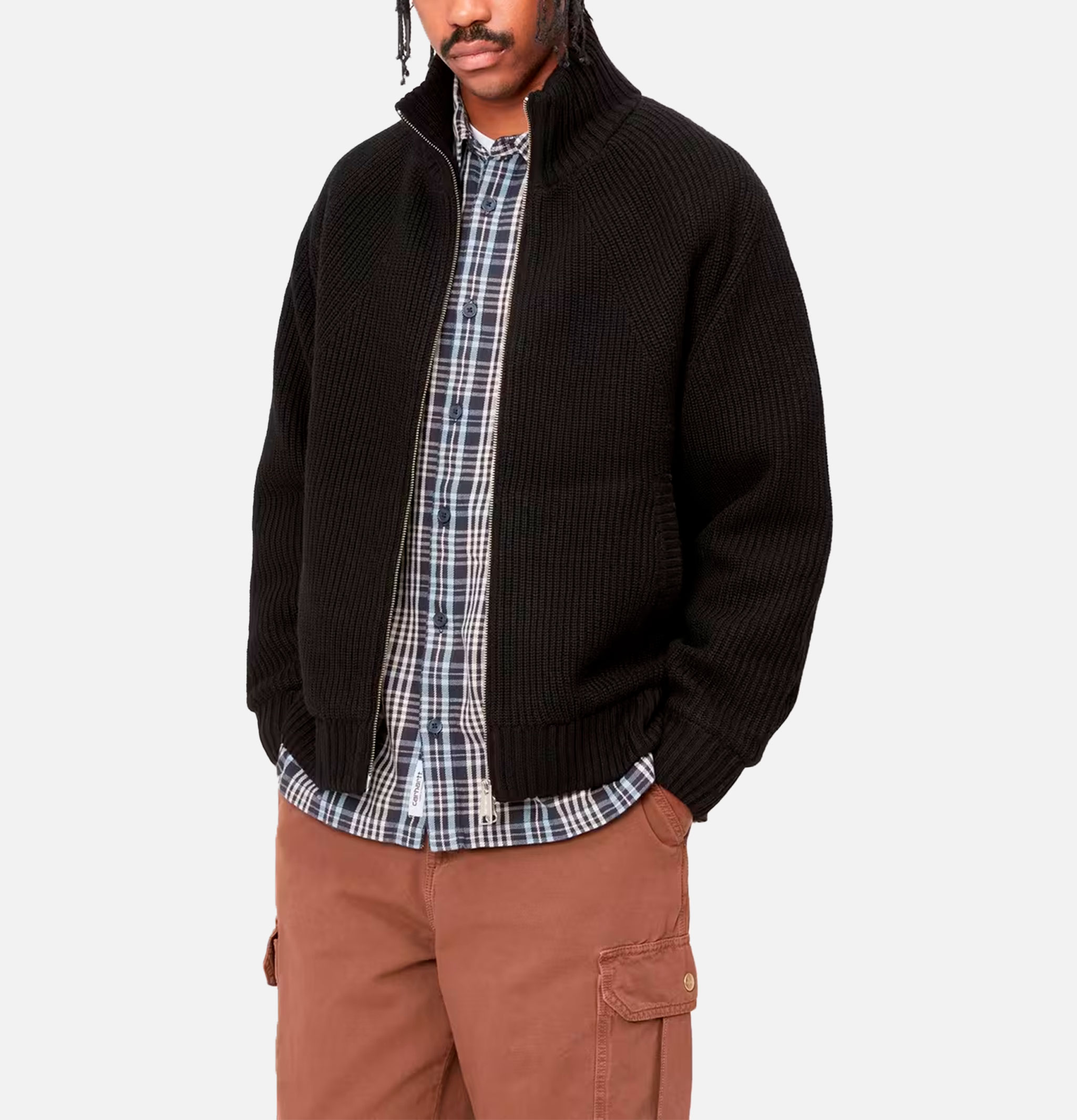 Carhartt WIP Cardigan Zippé Banley Noir