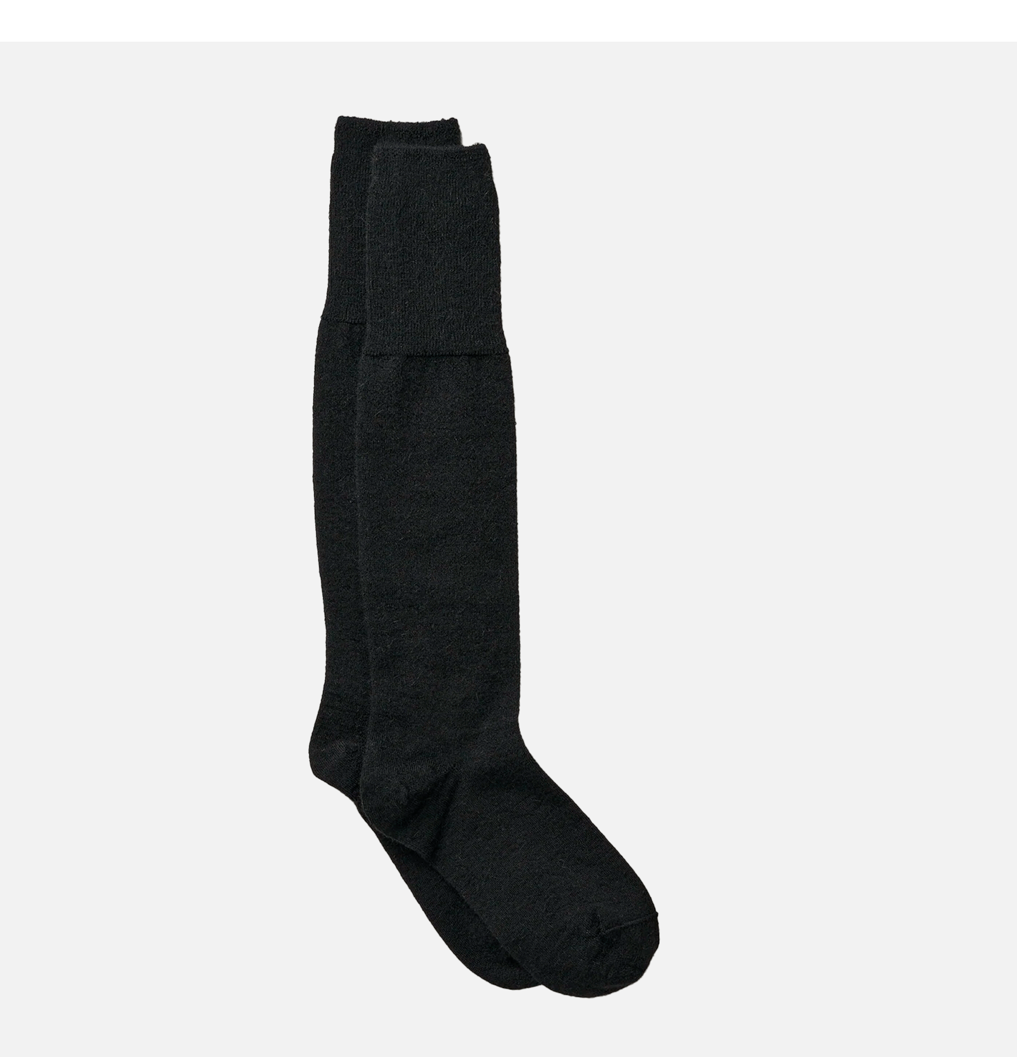 Yahae | Chaussettes Mi-Longues Alpaga Mailles Fines Noir | Royalcheese