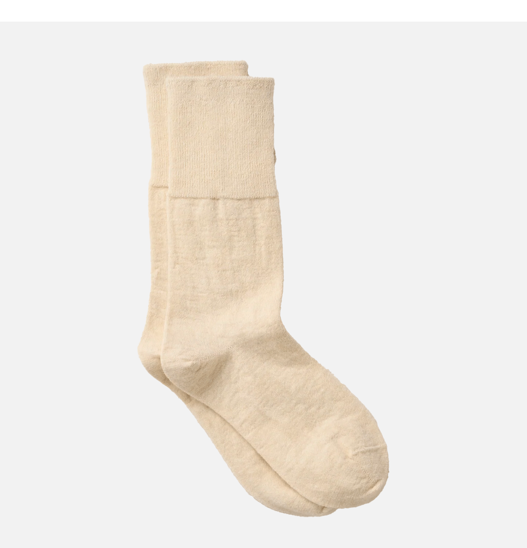 Yahae Chaussettes Alpaca Maille Fine Naturel