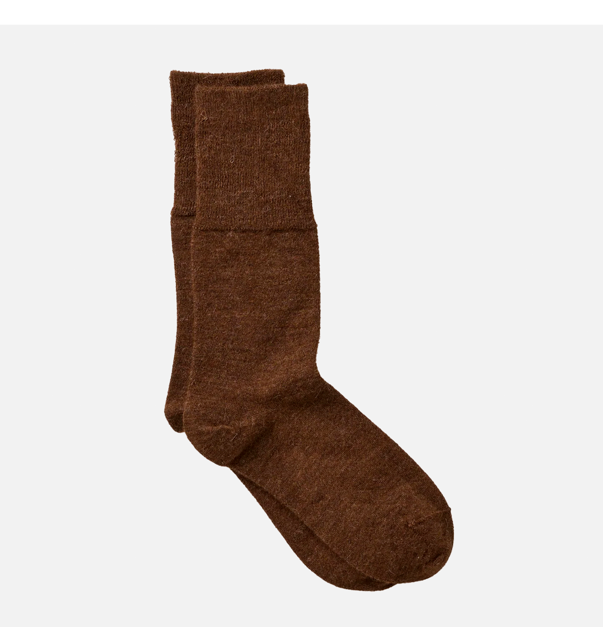 Yahae Chaussettes Alpaca Maille Fine Marron