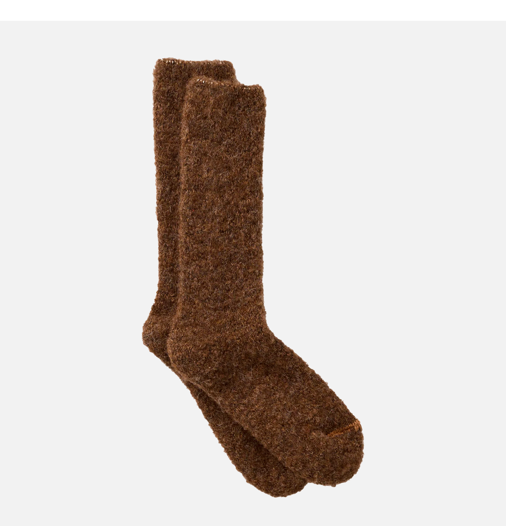 Yahae Alpaca Loop Slipper Socks Dark Brown