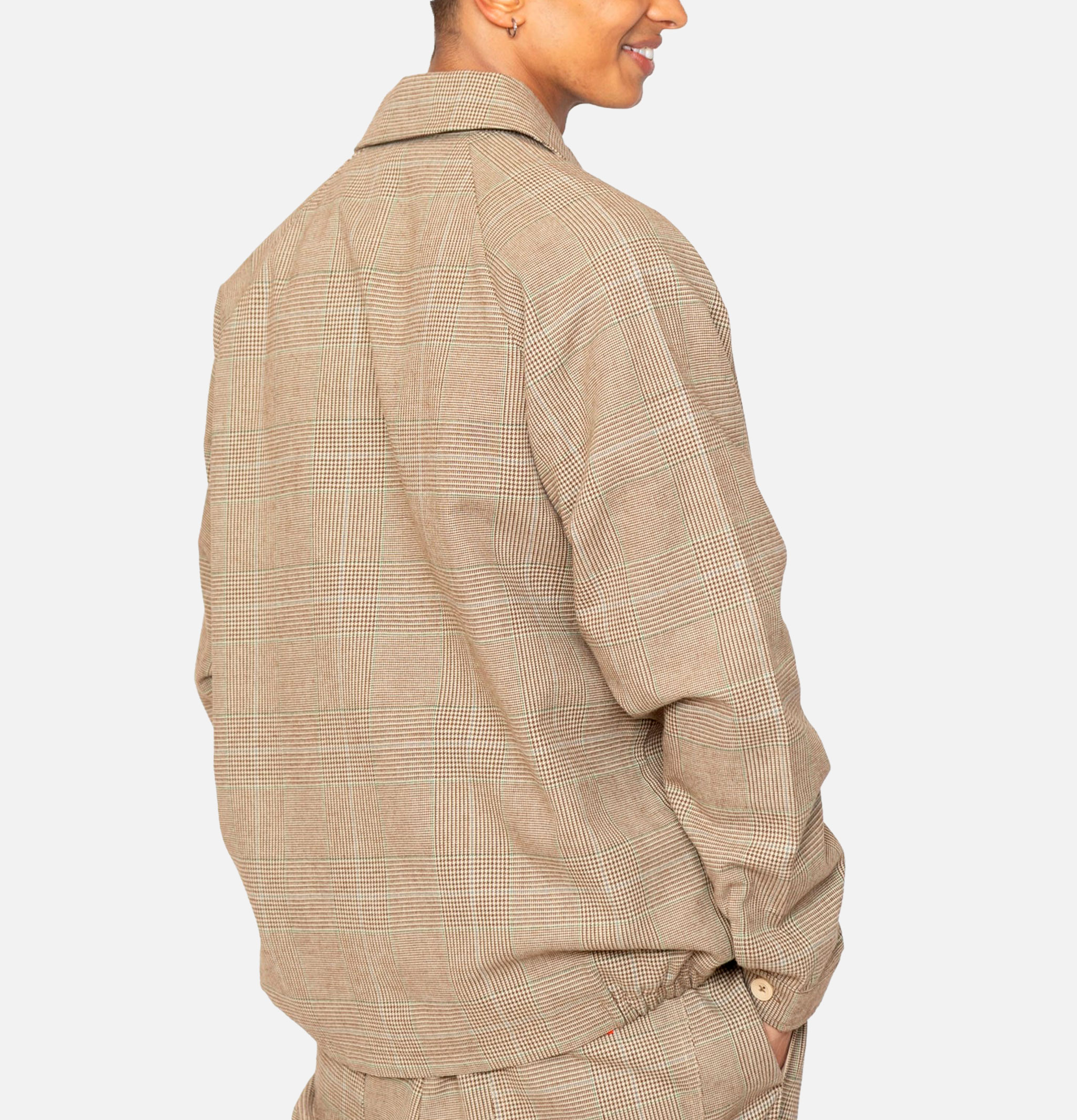 Cookman Glen Check Jacket Brown