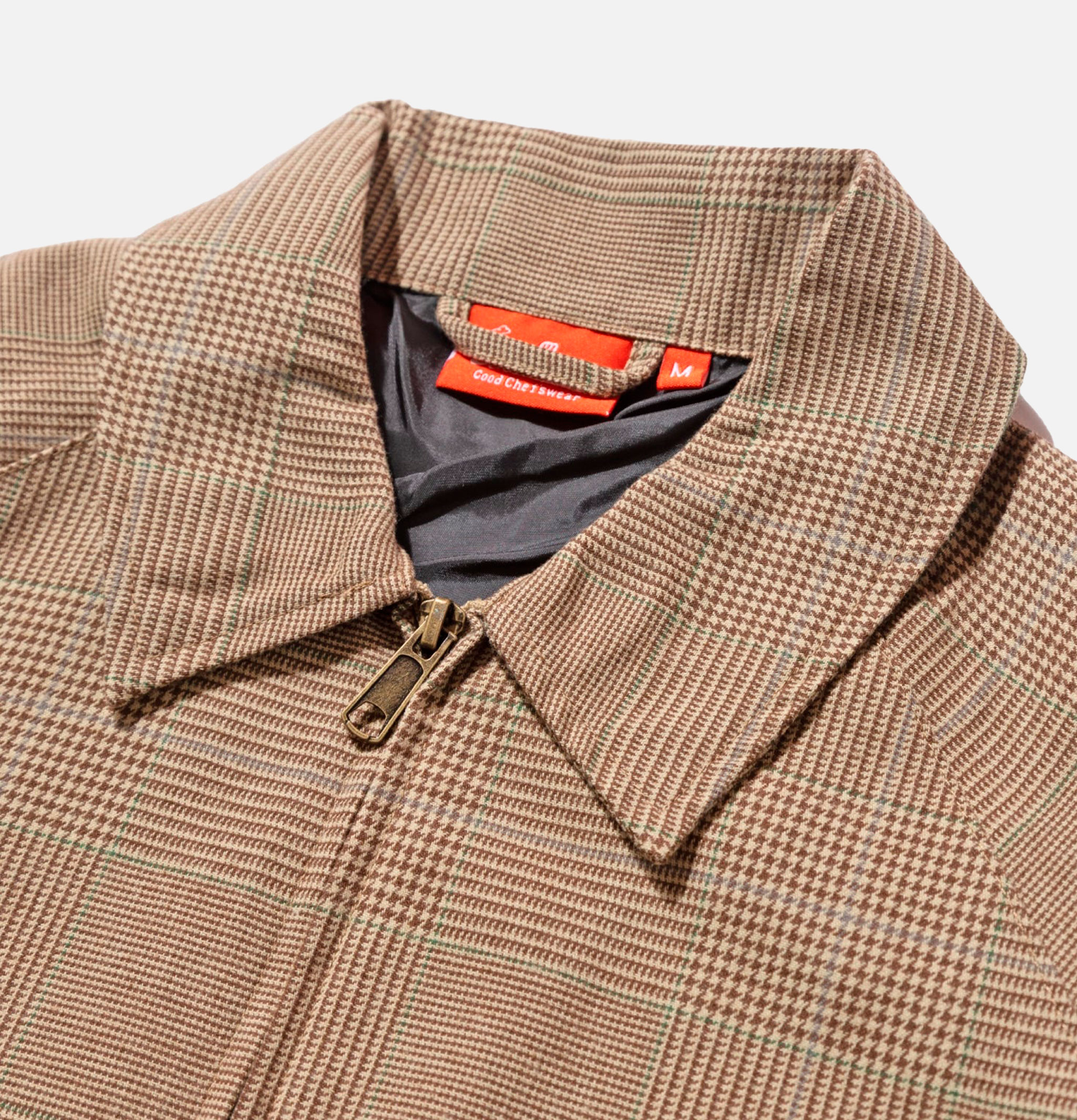 Cookman Glen Check Jacket Brown
