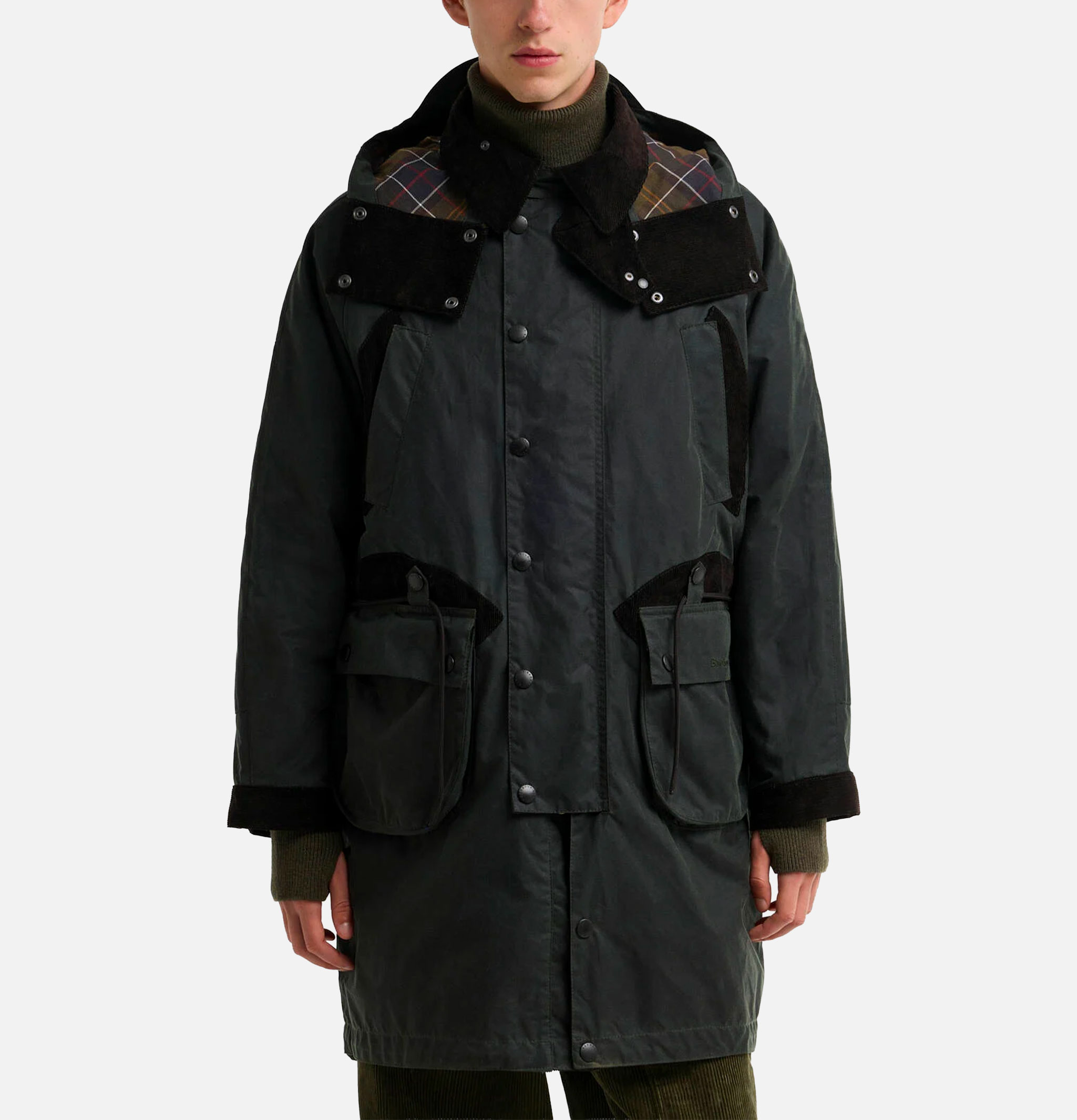 Veste Longue Wax Barbour x Norbit Sage